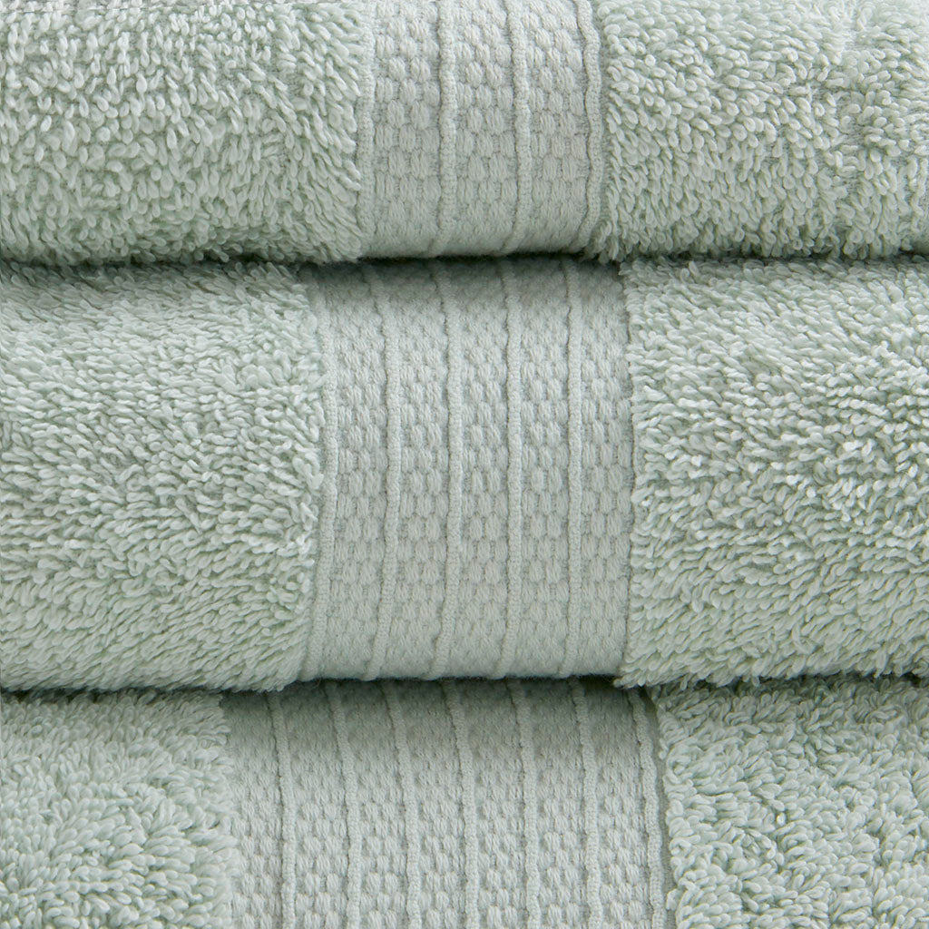 Bath Linen, Organic 6 Piece Cotton Towel Set, Machine-Washable Care for Daily Bathroom Routines and Guest Baths, 8 Color Options image 23