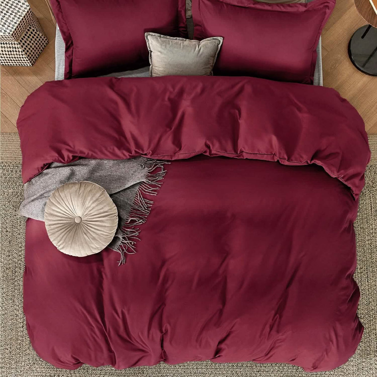 Duvet Cover Set, Brushed Microfiber for Guest Rooms and Everyday Bedroom Styling, 9 Sizes and 36 Colors image 23