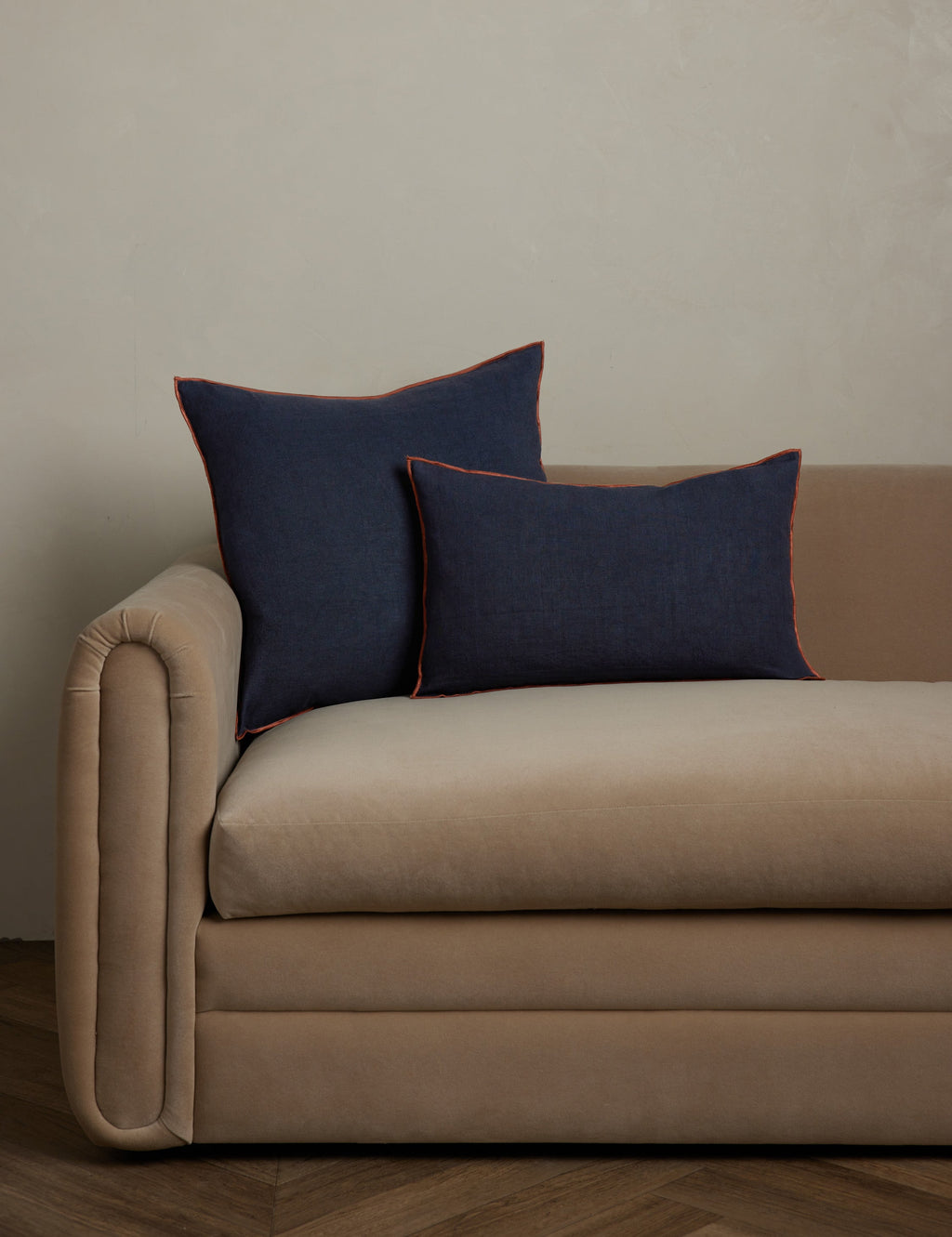 Bed Pillow, Carys Contrast Linen for Everyday Sleep and Guest Room Bedding, 8 Color Options image 23