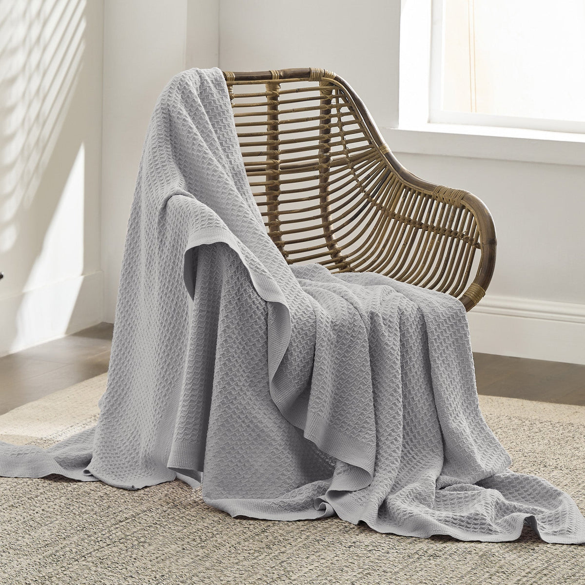Cozy Throw Blanket, Cotton Waffle Weave, Lightweight Design, Breathable Construction for Living Rooms, Bedrooms and Everyday Lounging image 23