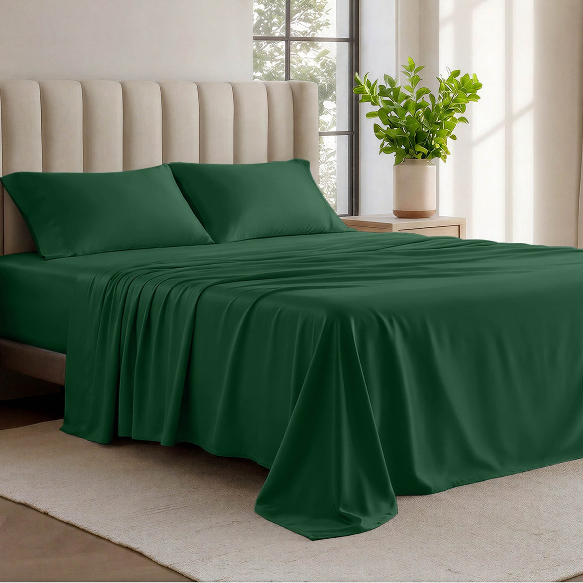 Bed Sheet Set, Organic Cotton Jersey for Master Bedrooms, Guest Beds and Daily Use, 6 Sizes and 9 Colors image 23