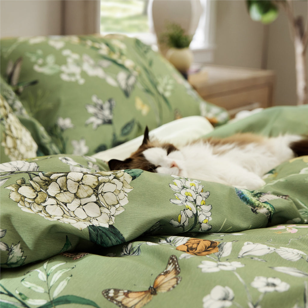 Bed Comforter, Retro Botanical Set for Everyday Bedding and Comfortable Sleep, 4 Sizes and 9 Colors image 23