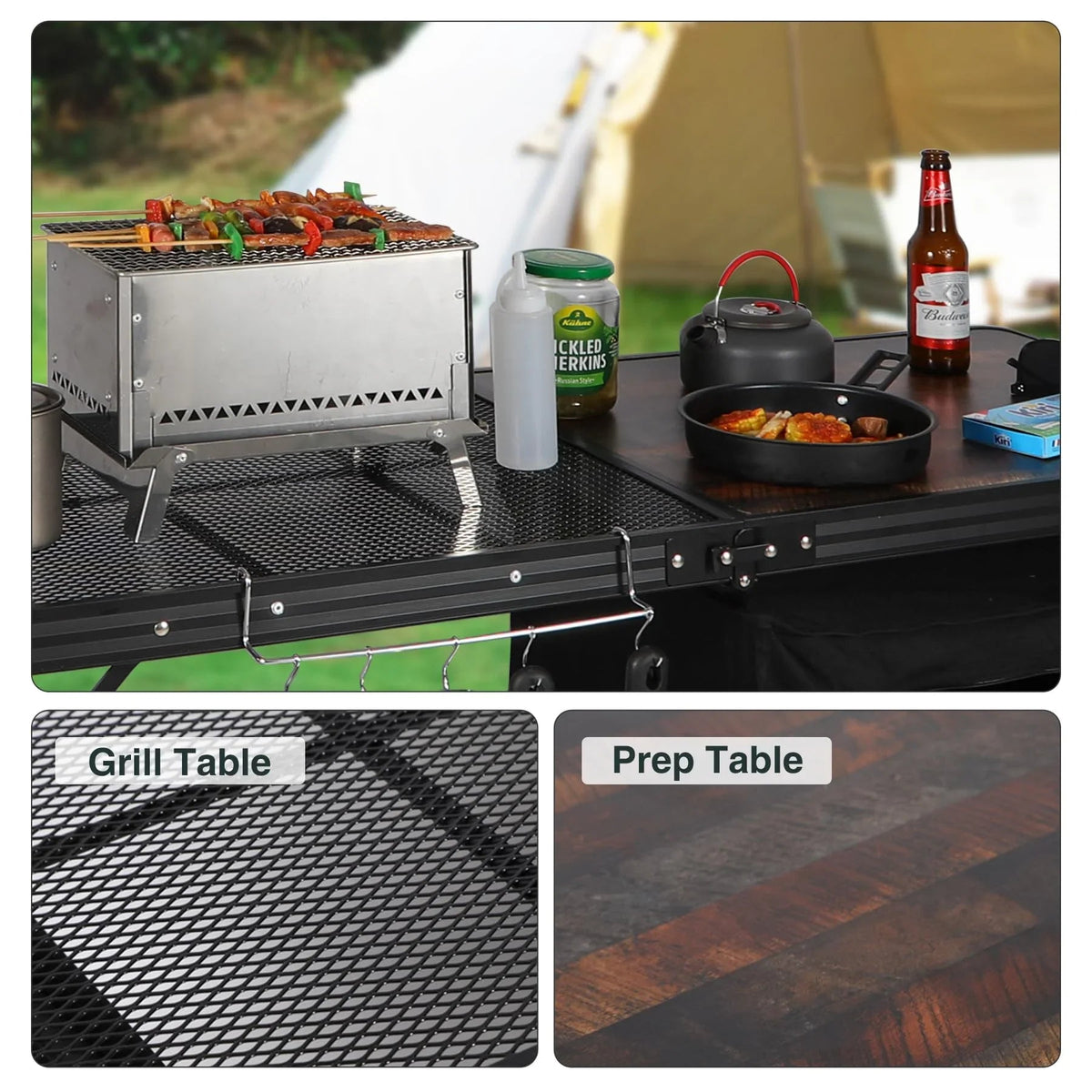 Home Storage Organizer, Portable Camping Kitchen Table with, Lightweight Design for Bedrooms, Laundry Rooms and Living Spaces image 23