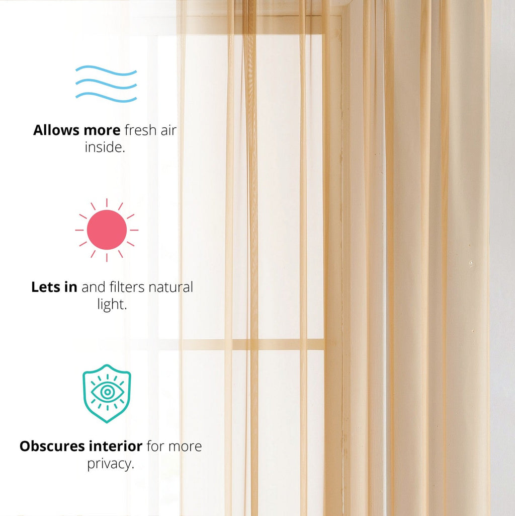 Window Curtain, Lucento Sheer Voile Rod Pocket Panels for Windows, Room Styling and Everyday Privacy, 11 Sizes and 16 Colors image 23