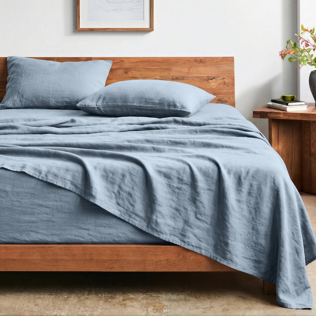 Bed Sheet Set, Ultra Soft Washed for Master Bedrooms, Guest Beds and Daily Use, 5 Sizes and 14 Colors image 23