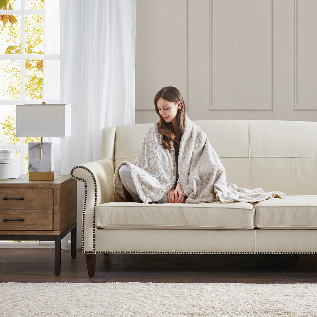 Cozy Throw Blanket, Zuri Oversized Faux Fur, Machine-Washable Care for Sofas, Beds and Relaxing at Home, 10 Color Options image 24