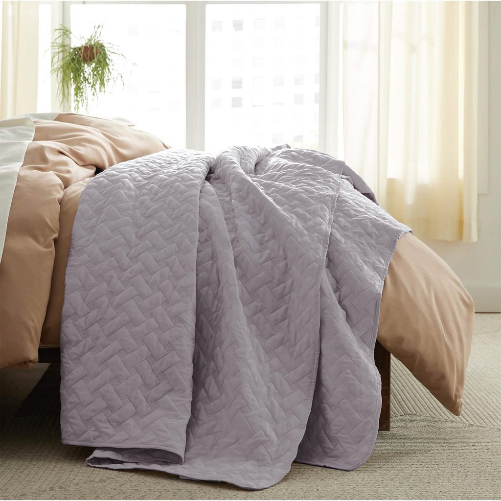 Cozy Throw Blanket, Basket weave Quilt Set, Lightweight Design for Living Rooms, Bedrooms and Everyday Lounging, 6 Sizes and 17 Colors image 24