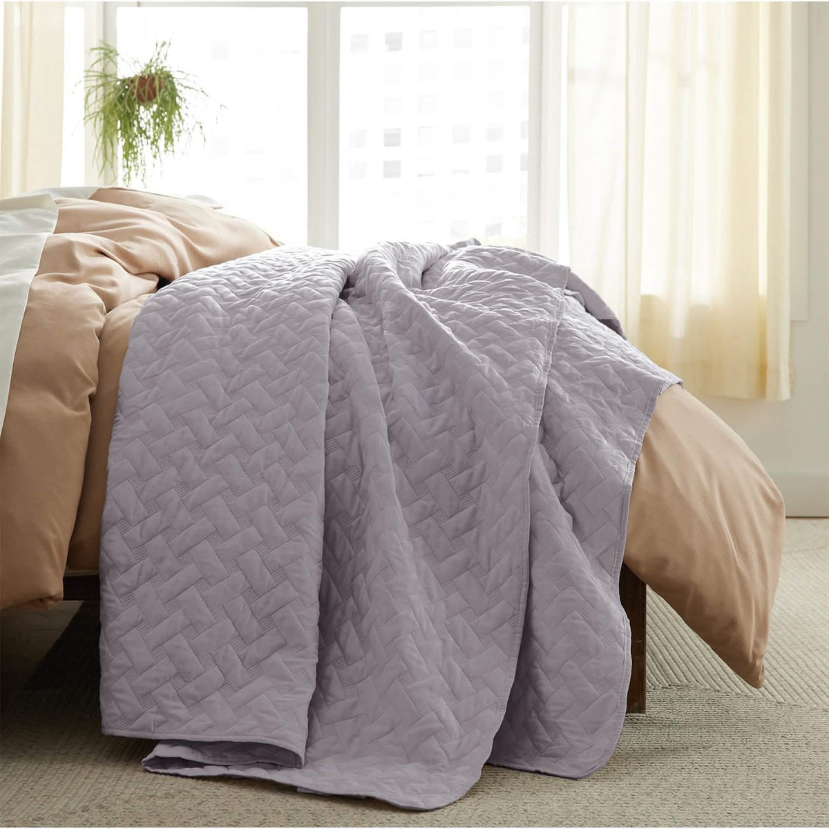 Cozy Throw Blanket, Basket weave Quilt Set, Lightweight Design for Living Rooms, Bedrooms and Everyday Lounging, 6 Sizes and 17 Colors image 24