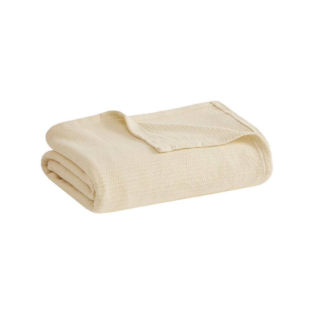 Cozy Throw Blanket, Freshspun Basketweave Cotton, Lightweight Design for Living Rooms, Bedrooms and Everyday Lounging, 3 Sizes and 7 Colors image 24