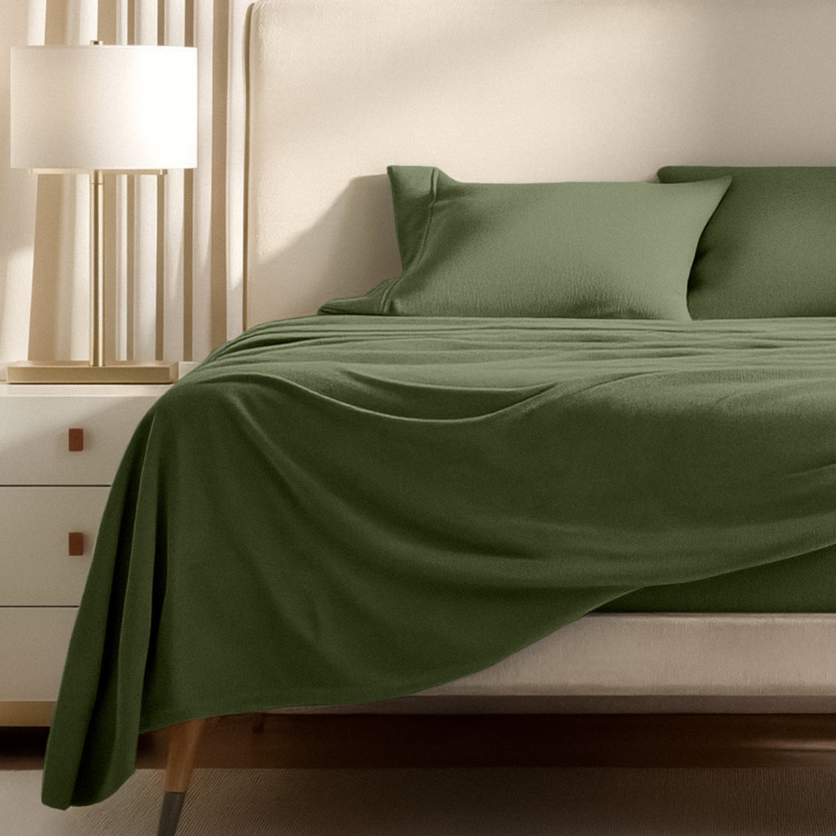 Bed Sheet Set, Polar Fleece for Master Bedrooms, Guest Beds and Daily Use, 9 Sizes and 15 Colors image 24