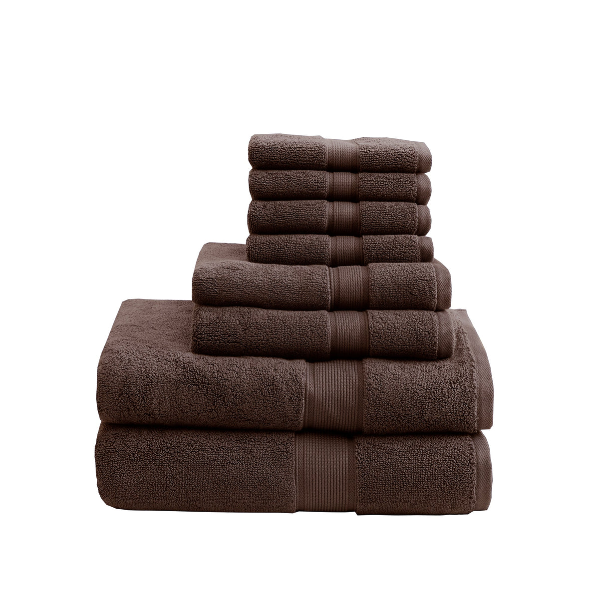 Bath Linen, 800GSM Premium Long Staple Cotton 8 Piece, Machine-Washable Care for Home Bathrooms and Everyday Care, 26 Color Options image 24
