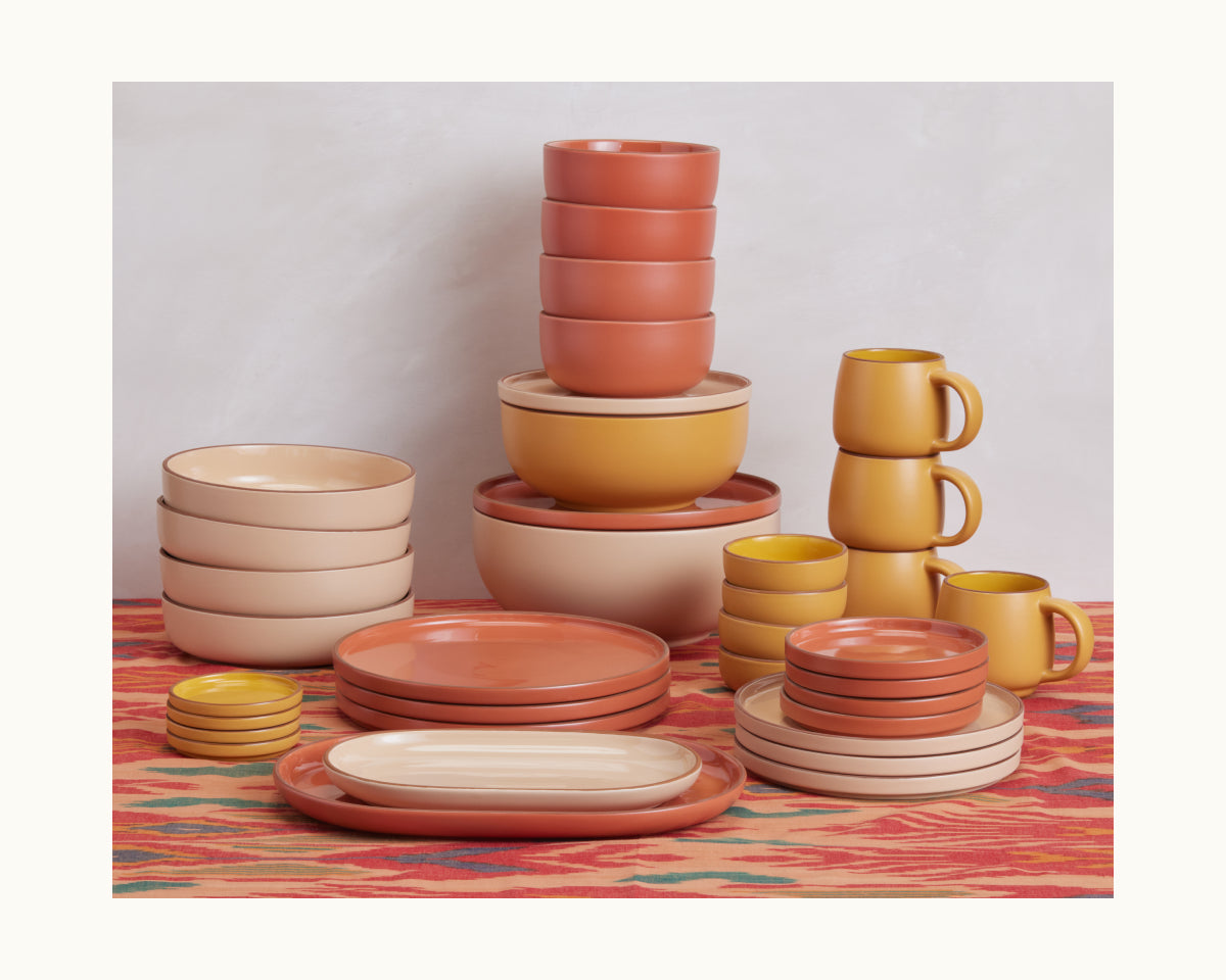 Dinnerware, Night and Day Mugs, Ceramic Construction for Family Dining, Serving and Entertaining, 5 Color Options image 24