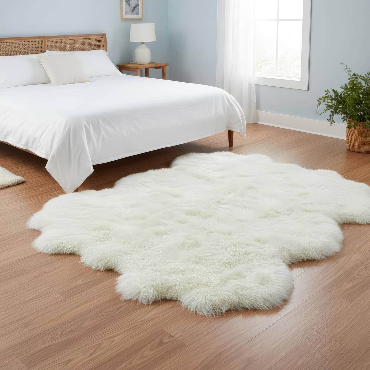 Area Rug, Genuine Sheepskin Fluffy Soft Pile Shaggy 100% for Hallways, Dining Spaces and Home Decor, 5 Size Options image 24