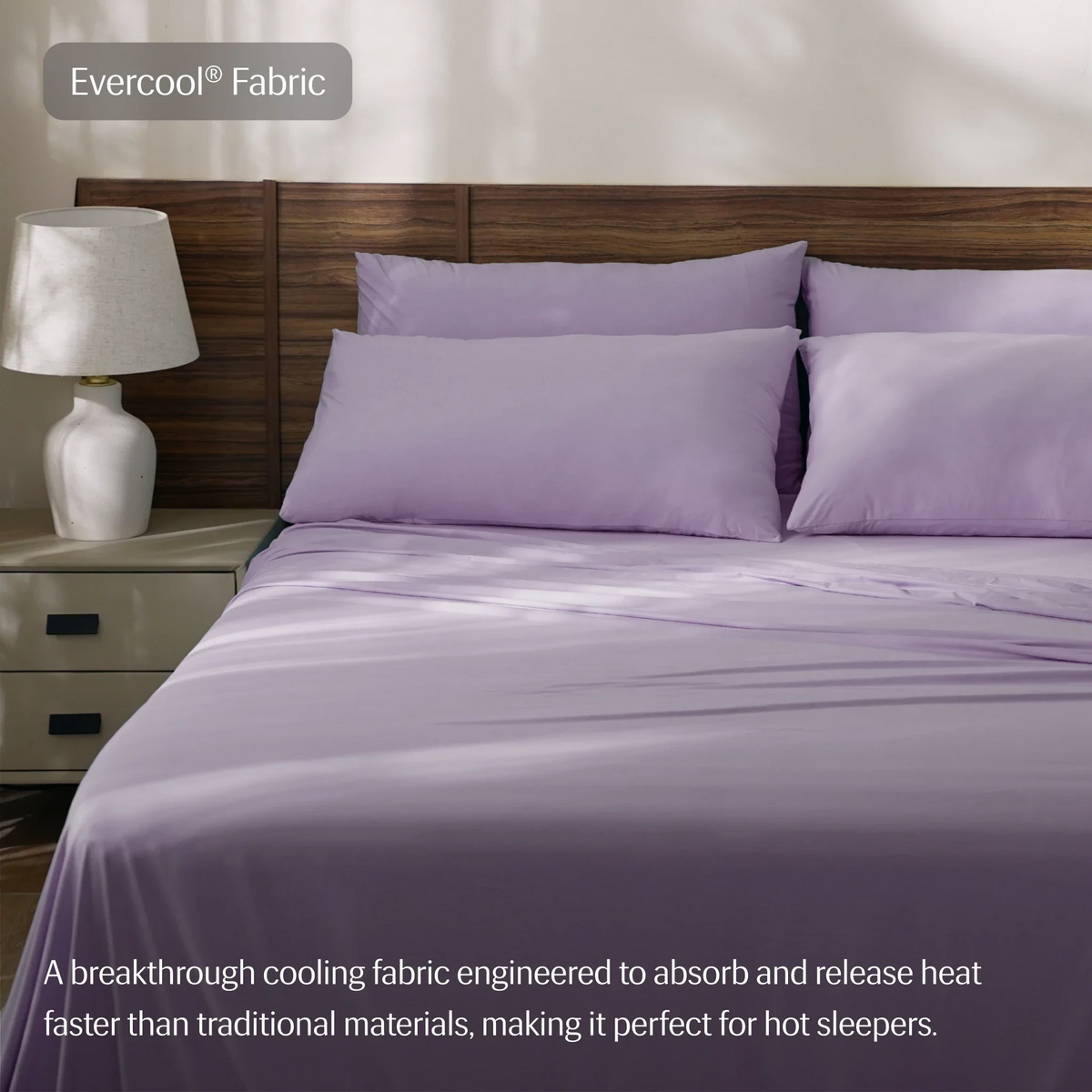 Bed Sheet Set, Evercool and Cooling for Master Bedrooms, Guest Beds and Daily Use, 7 Sizes and 6 Colors image 24