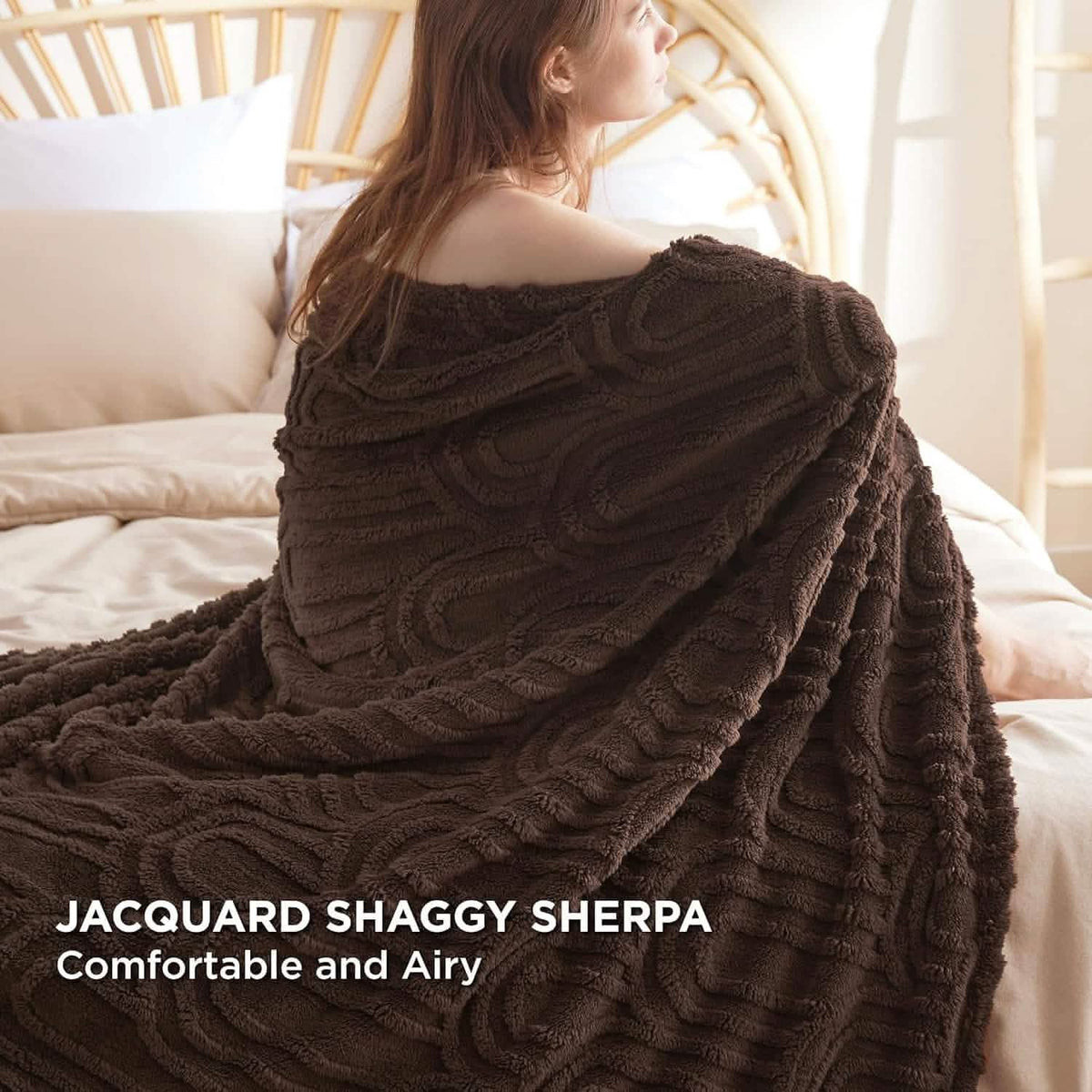 Cozy Throw Blanket, Arch Shaggy Sherpa Fleece, Lightweight Design, Machine-Washable Care for Living Rooms, Bedrooms and Everyday Lounging image 24