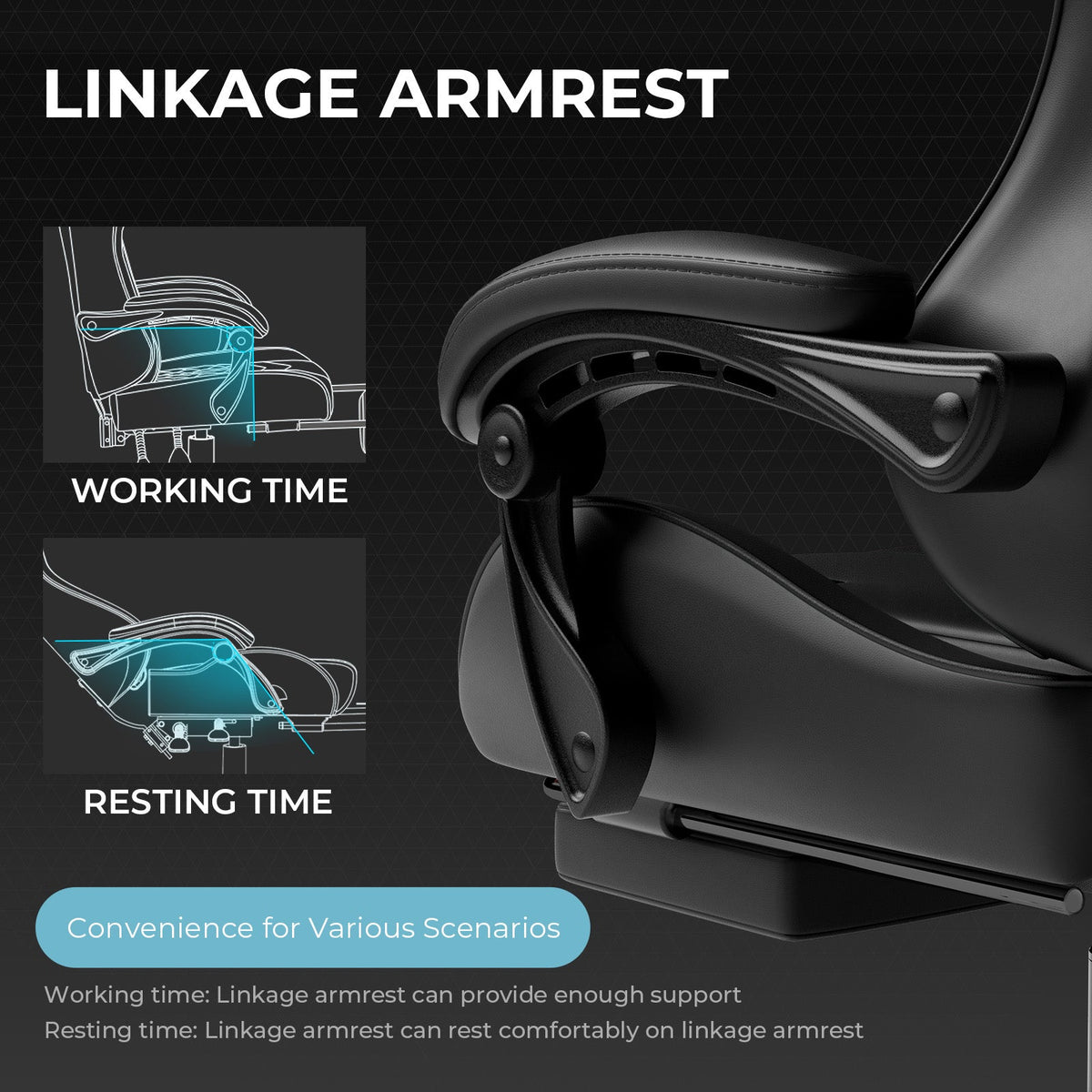 Ergonomic Foot Cushion, Footrest Series GT800A, Adjustable Design for Desks, Home Offices and Seated Comfort, 6 Color Options image 24