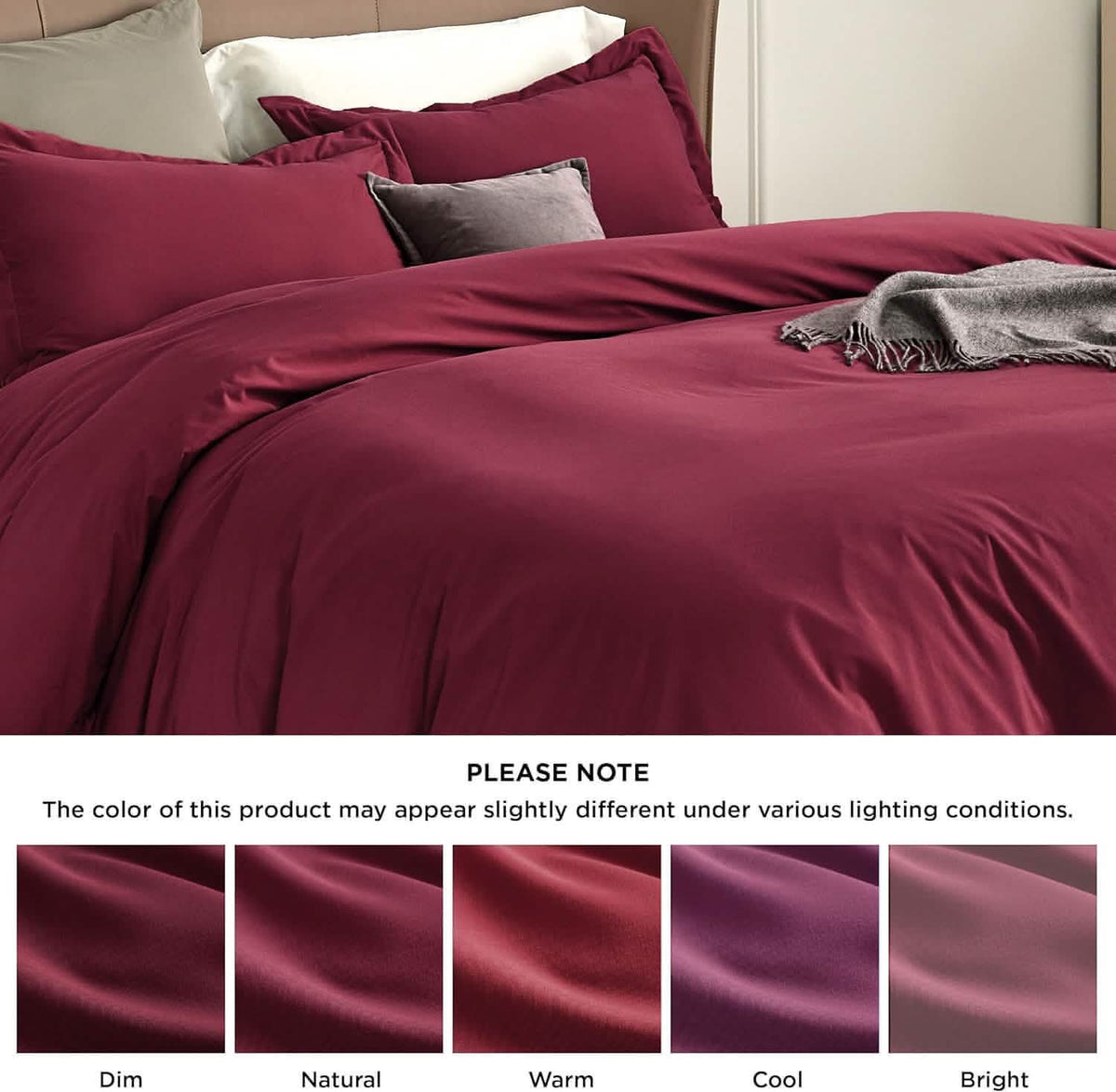 Duvet Cover Set, Brushed Microfiber for Guest Rooms and Everyday Bedroom Styling, 9 Sizes and 36 Colors image 24