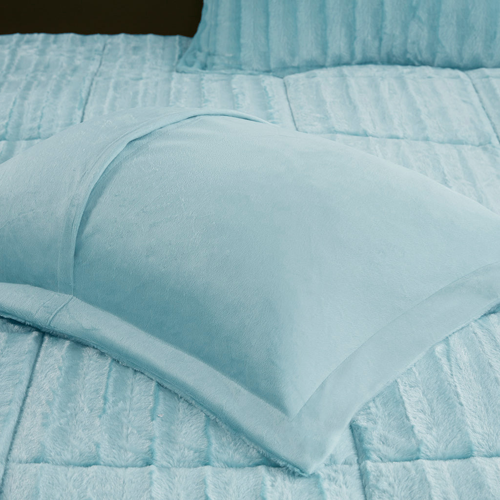 Bed Comforter, Duke Faux Fur Mini Set, Machine-Washable Care, Hypoallergenic Comfort for Everyday Bedding and Comfortable Sleep image 24