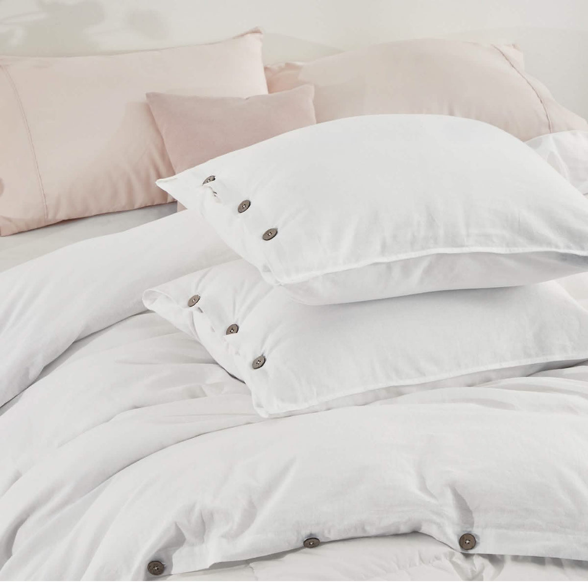 Duvet Cover Set, Cotton Linen Hybrid, Lightweight Design, Breathable Construction for Bedroom Bedding Refresh and Everyday Comfort image 24