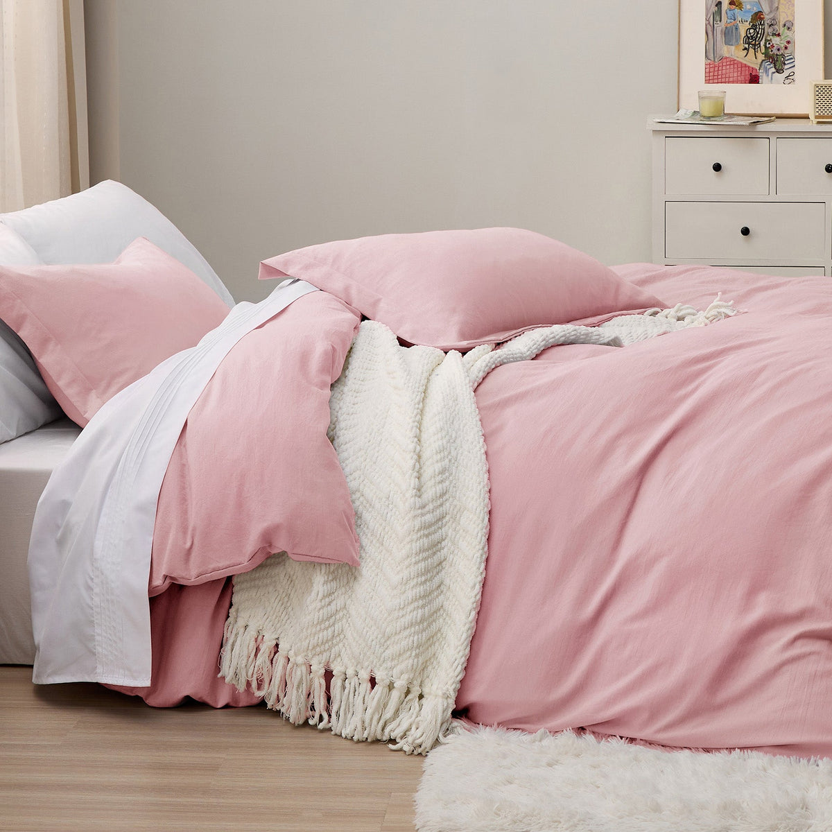 Duvet Cover Set, Ultra Soft Hypoallergenic Microfiber, Lightweight Design for Guest Rooms and Everyday Bedroom Styling image 24