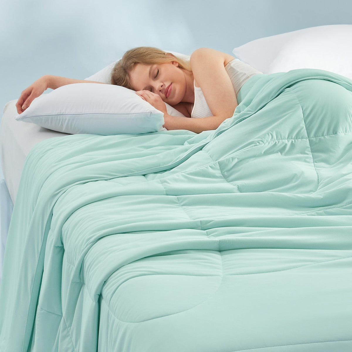 Bed Comforter, Reversible Cooling, Lightweight Design for Year-Round Bedroom Comfort and Restful Sleep, 7 Sizes and 4 Colors image 24