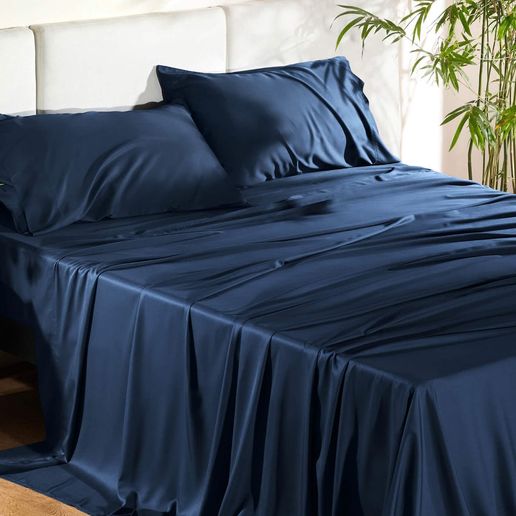 Bed Sheet Set, Rayon Derived from Bamboo, Cooling Comfort, Breathable Construction for Everyday Bedroom Comfort and Guest Rooms image 25
