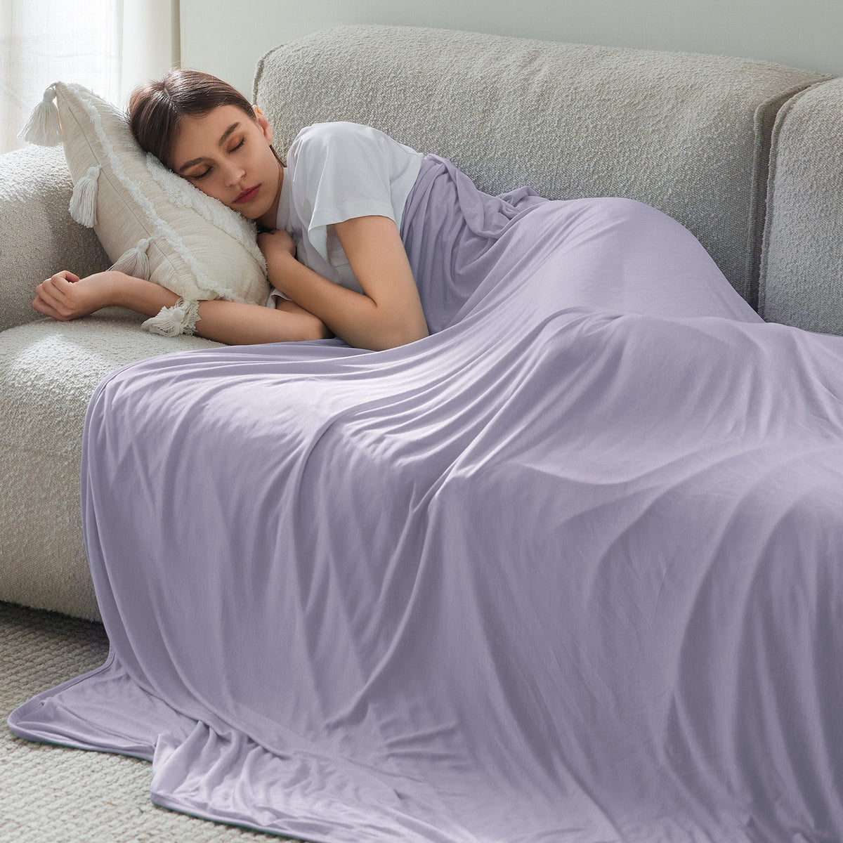 Cozy Throw Blanket, Reversible Cooling for Sofas, Beds and Relaxing at Home, 4 Sizes and 7 Colors image 25