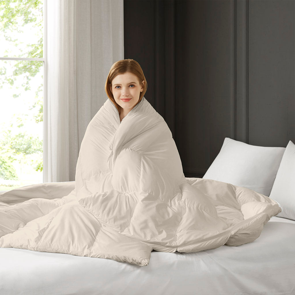 Down & Feather Comforter, Stay Puffed Overfilled Alternative, Breathable Construction for Everyday Bedding and Comfortable Sleep image 25
