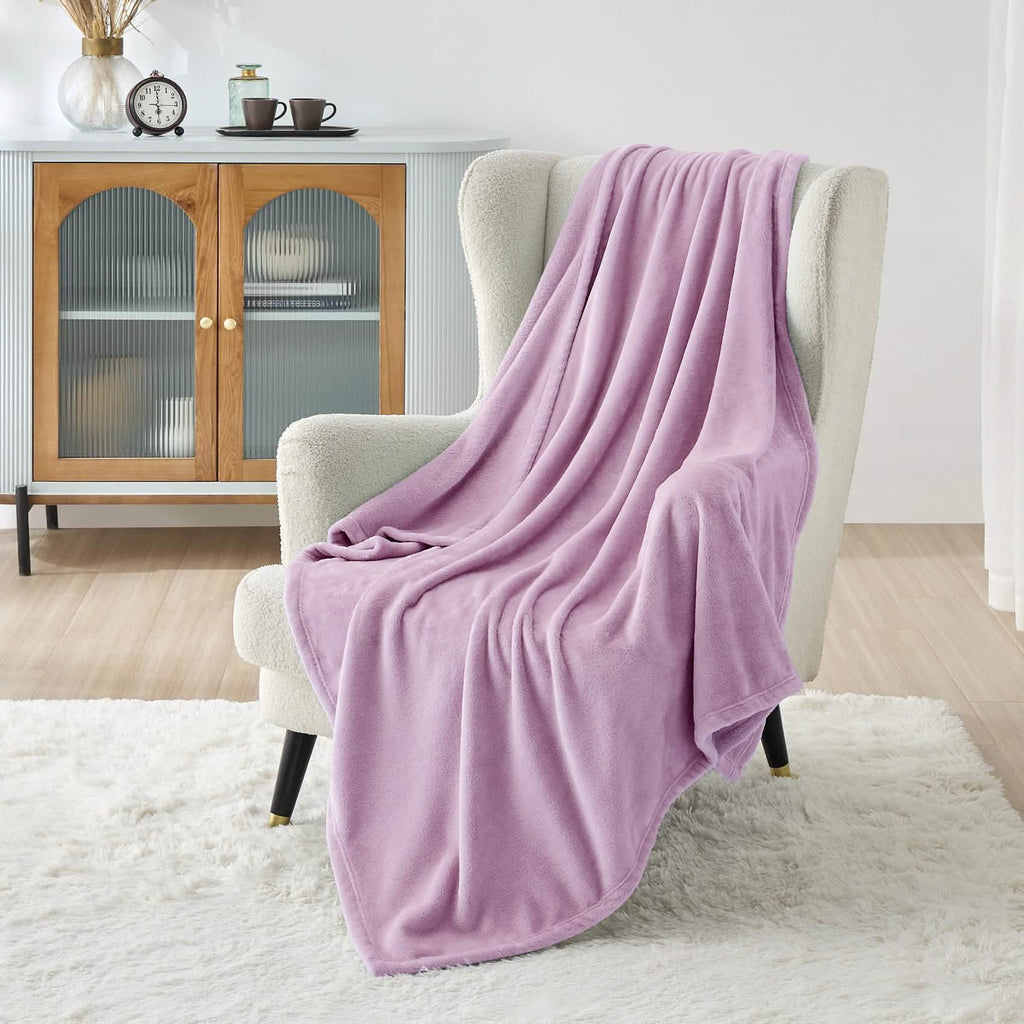 Cozy Throw Blanket, Flannel Fleece 300gsm, Lightweight Design for Living Rooms, Bedrooms and Everyday Lounging, 4 Sizes and 29 Colors image 25