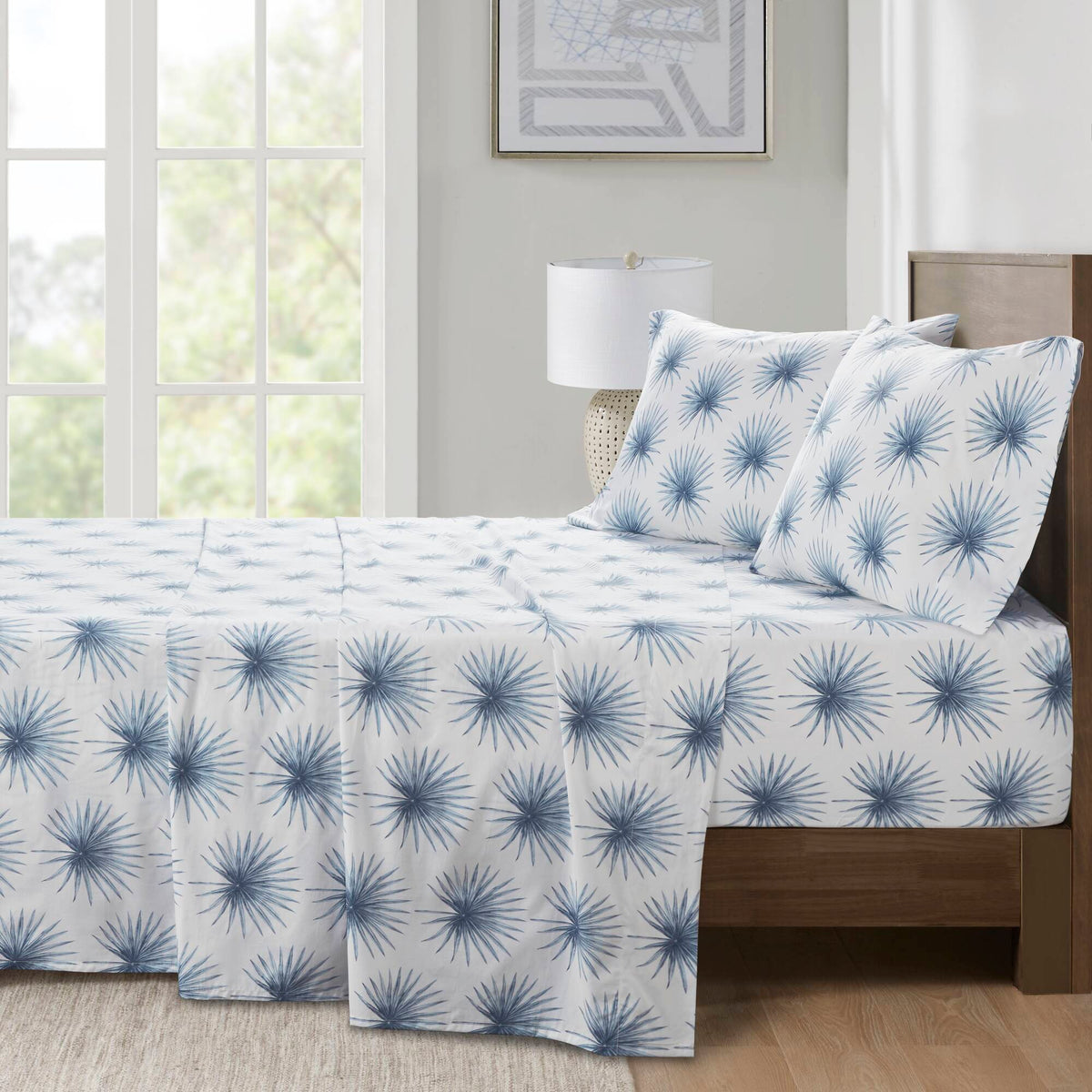 Bed Sheet Set, 200 Thread Count Printed Cotton, Breathable Construction, Machine-Washable Care for Master Bedrooms, Guest Beds and Daily Use image 25