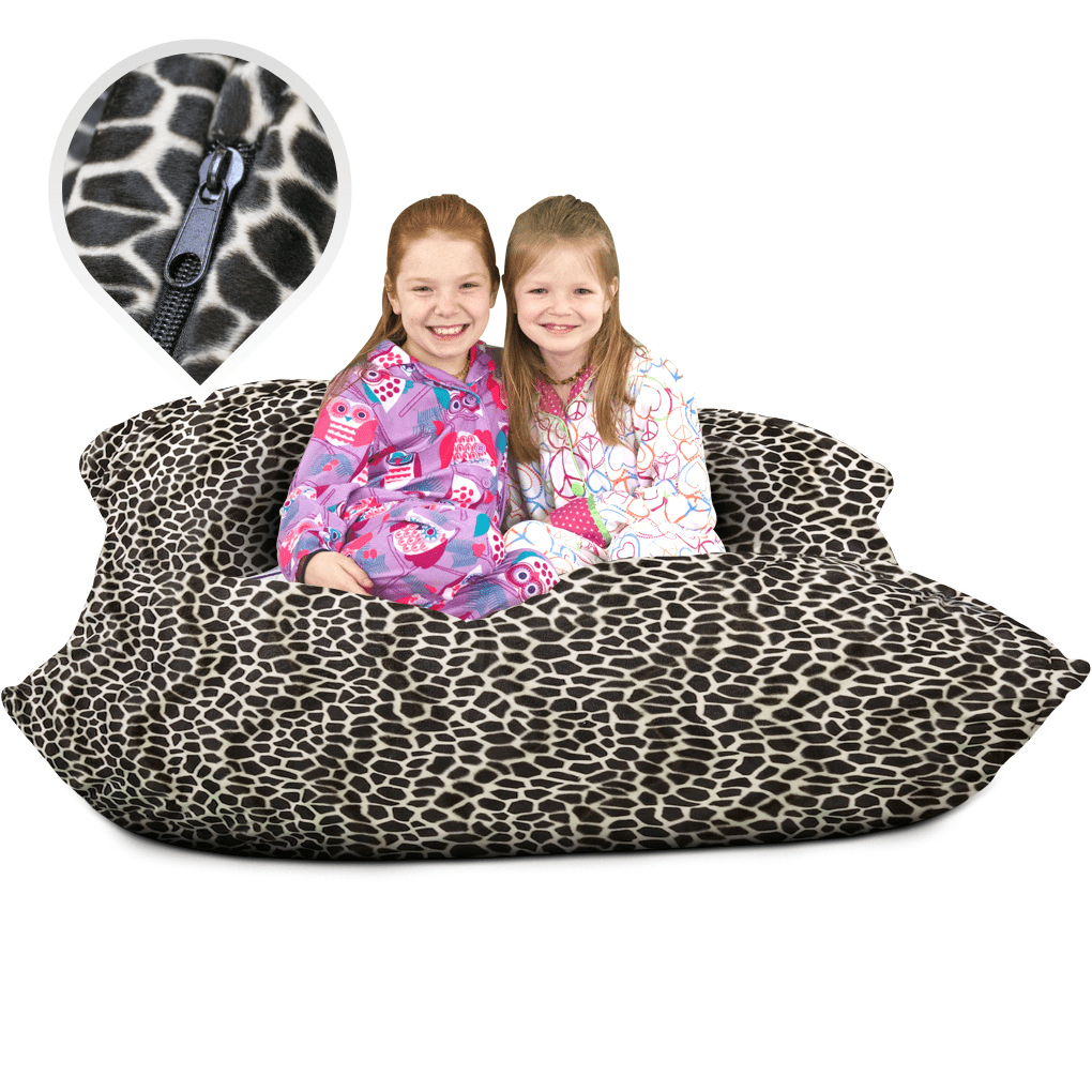 Bed Pillow, 5.5 Ft Bean Bag Chair Floor Replacement Cover, Machine-Washable Care for Sleeping, Reading and Bedroom Comfort, 8 Color Options image 25