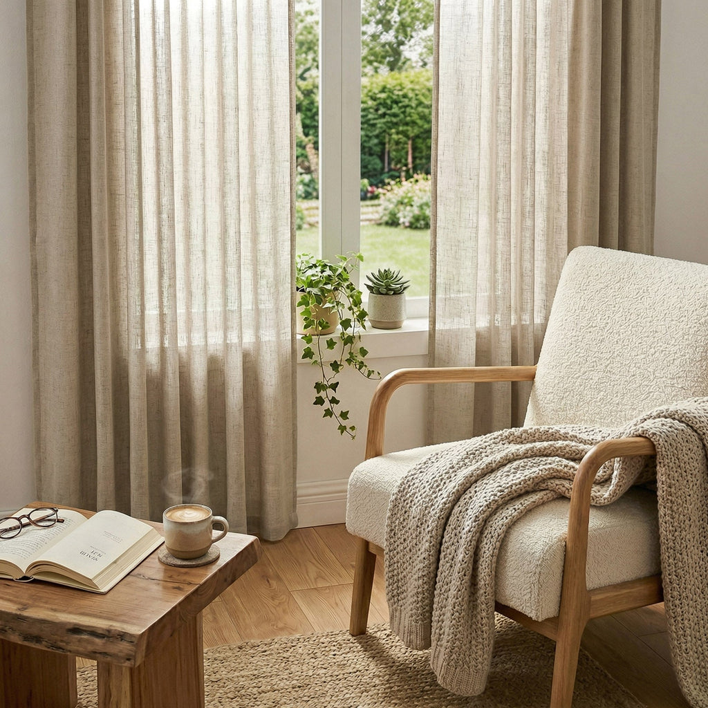 Window Curtain, Pinch Pleat Linen Blend Curtains (2 Panels) for Windows, Room Styling and Everyday Privacy, 4 Sizes and 5 Colors image 25