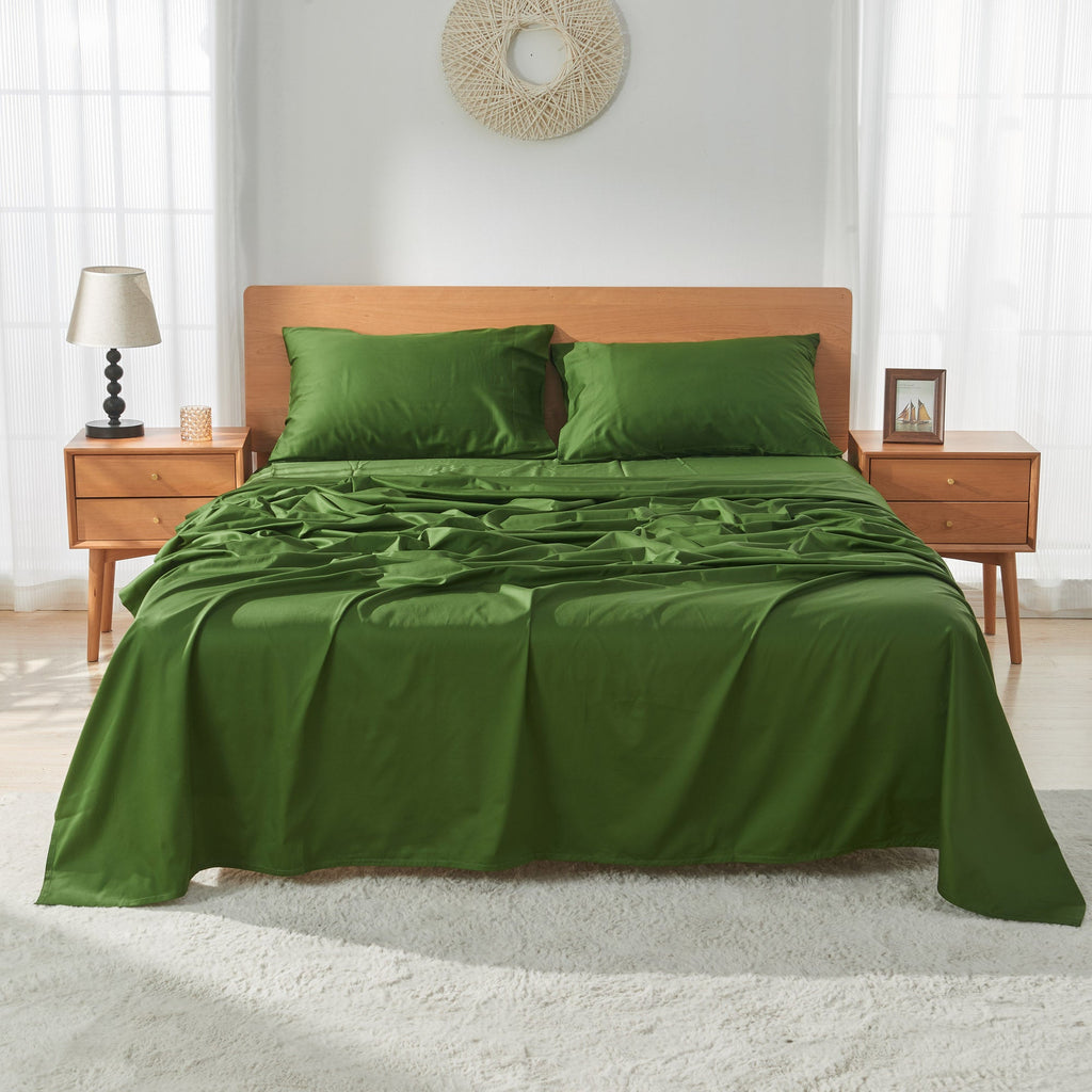 Bed Sheet Set, LuxeSoft Cotton, Breathable Construction for Master Bedrooms, Guest Beds and Daily Use, 6 Sizes and 5 Colors image 25