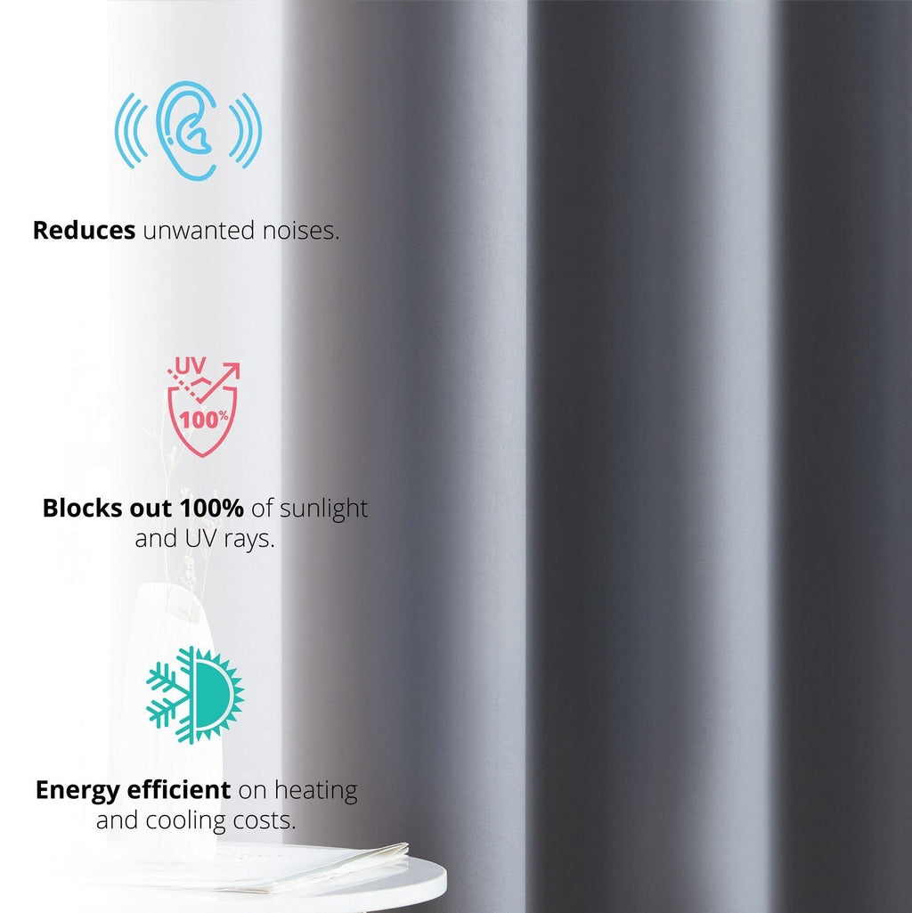 Window Curtain, Laurance 100% Blackout Grommet Panels, Machine-Washable Care for Bedrooms, Living Rooms and Home Privacy image 25