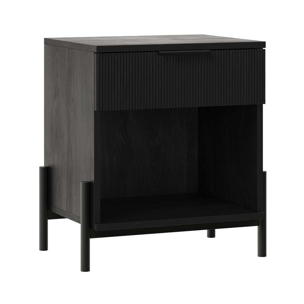Nightstand, Paris Modern Scandinavian Reeded for Bedside Storage, Bedroom Organization and Guest Rooms, 2 Sizes and 3 Colors image 25