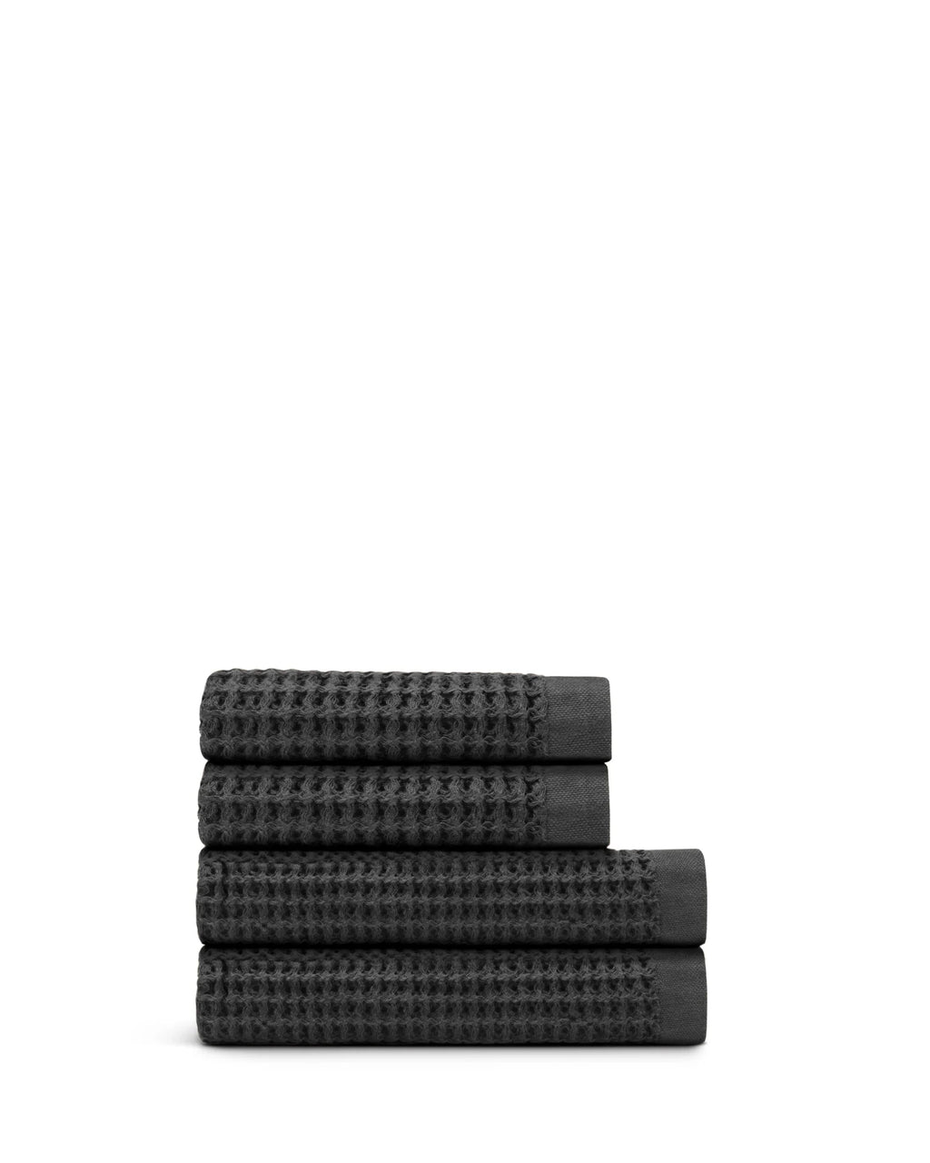 Bath Towel Set, Supima Waffle 4pc Bundle for Home Bathrooms and Everyday Care, 13 Color Options image 25