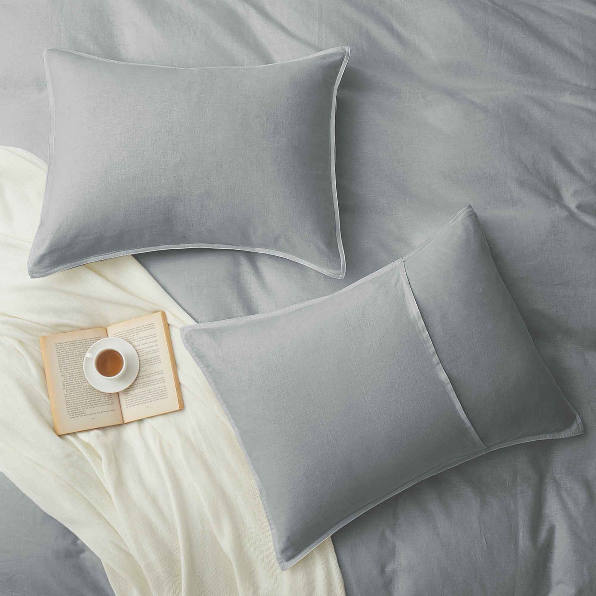 Duvet Cover Set, Linen Cotton Blend, Breathable Construction, Machine-Washable Care for Bedroom Bedding Refresh and Everyday Comfort image 25