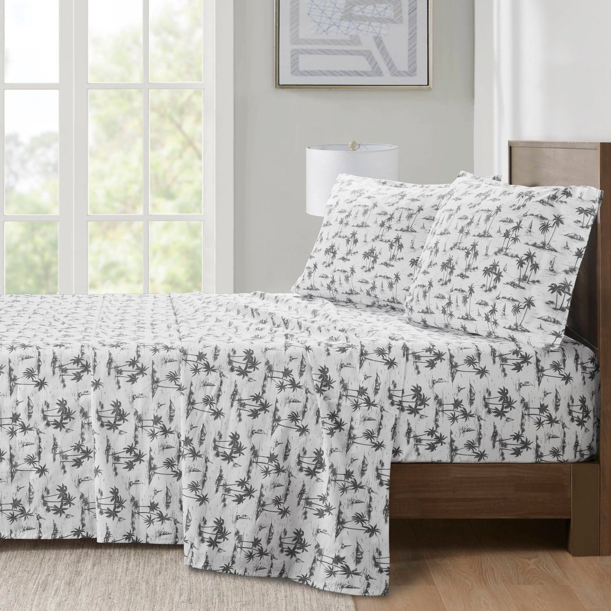 Bed Sheet Set, 200 Thread Count Printed Cotton, Breathable Construction, Machine-Washable Care for Master Bedrooms, Guest Beds and Daily Use image 26