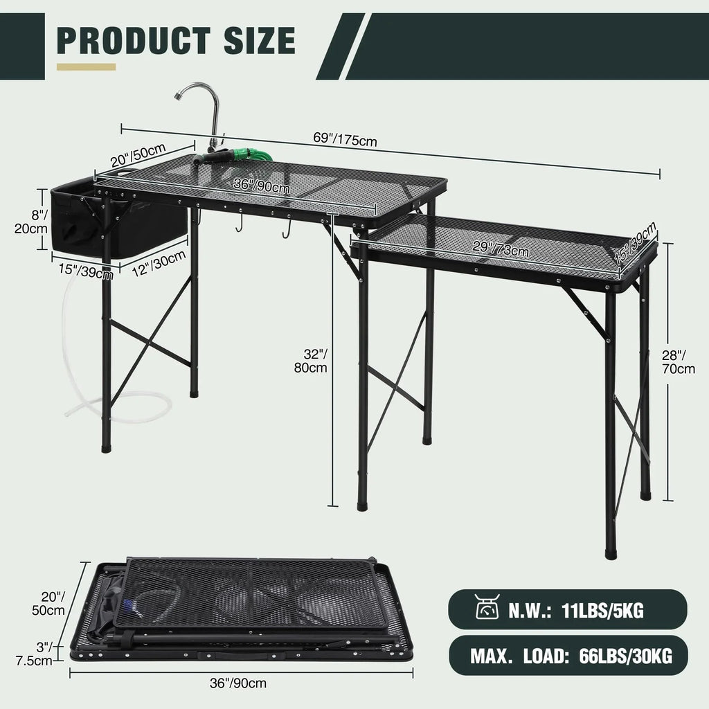 Home Storage Organizer, Portable Camping Kitchen Table with, Lightweight Design for Bedrooms, Laundry Rooms and Living Spaces image 26