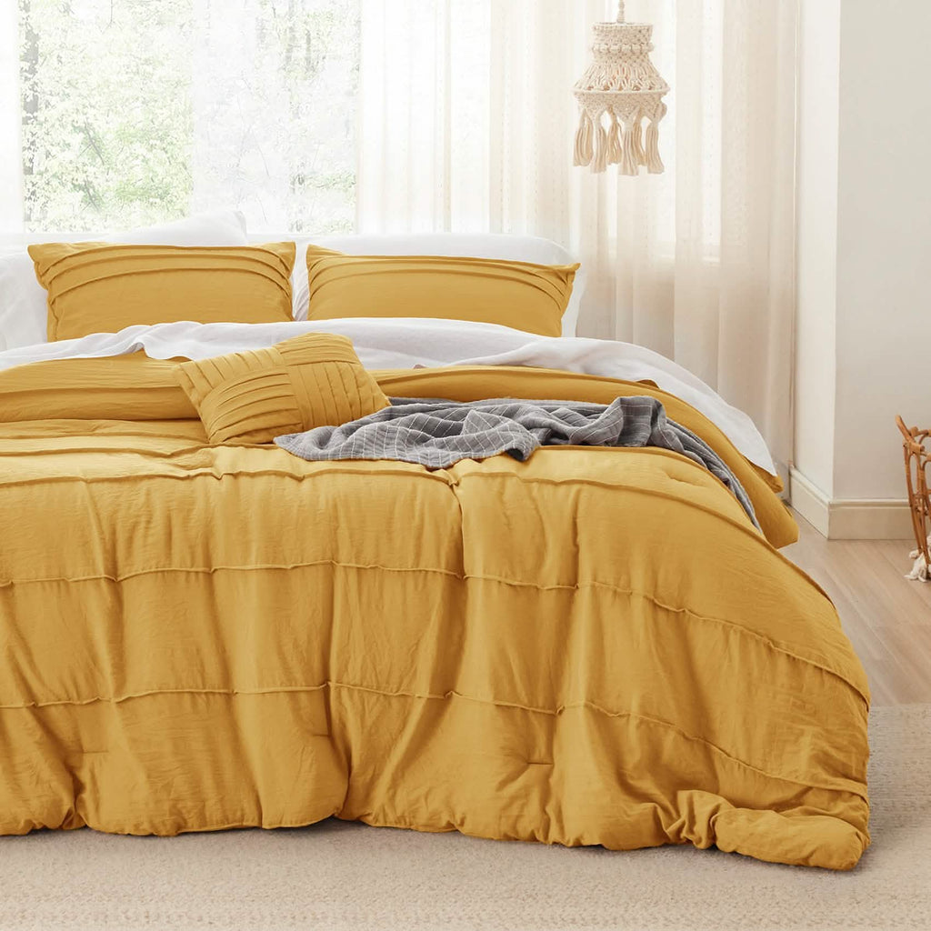 Bed Comforter, Pinch Pleat Set for Year-Round Bedroom Comfort and Restful Sleep, 5 Sizes and 19 Colors image 26