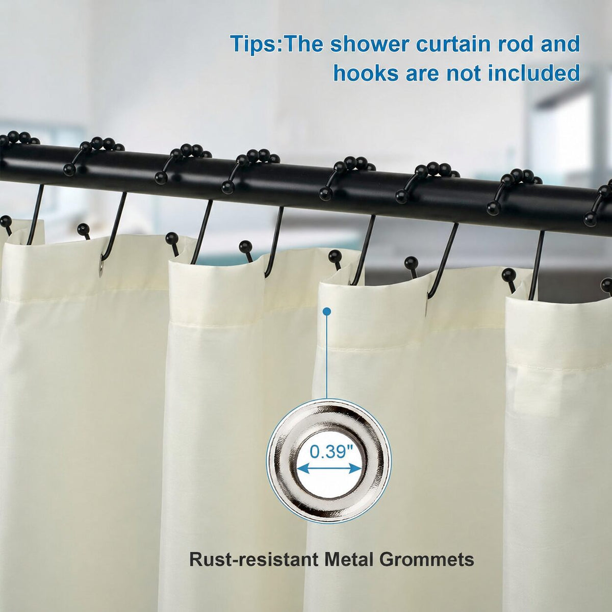 Bathroom Accessory, Waterproof Fabric Shower Curtain Liner, 120, Machine-Washable Care for Guest Baths and Daily Bathroom Routines image 26