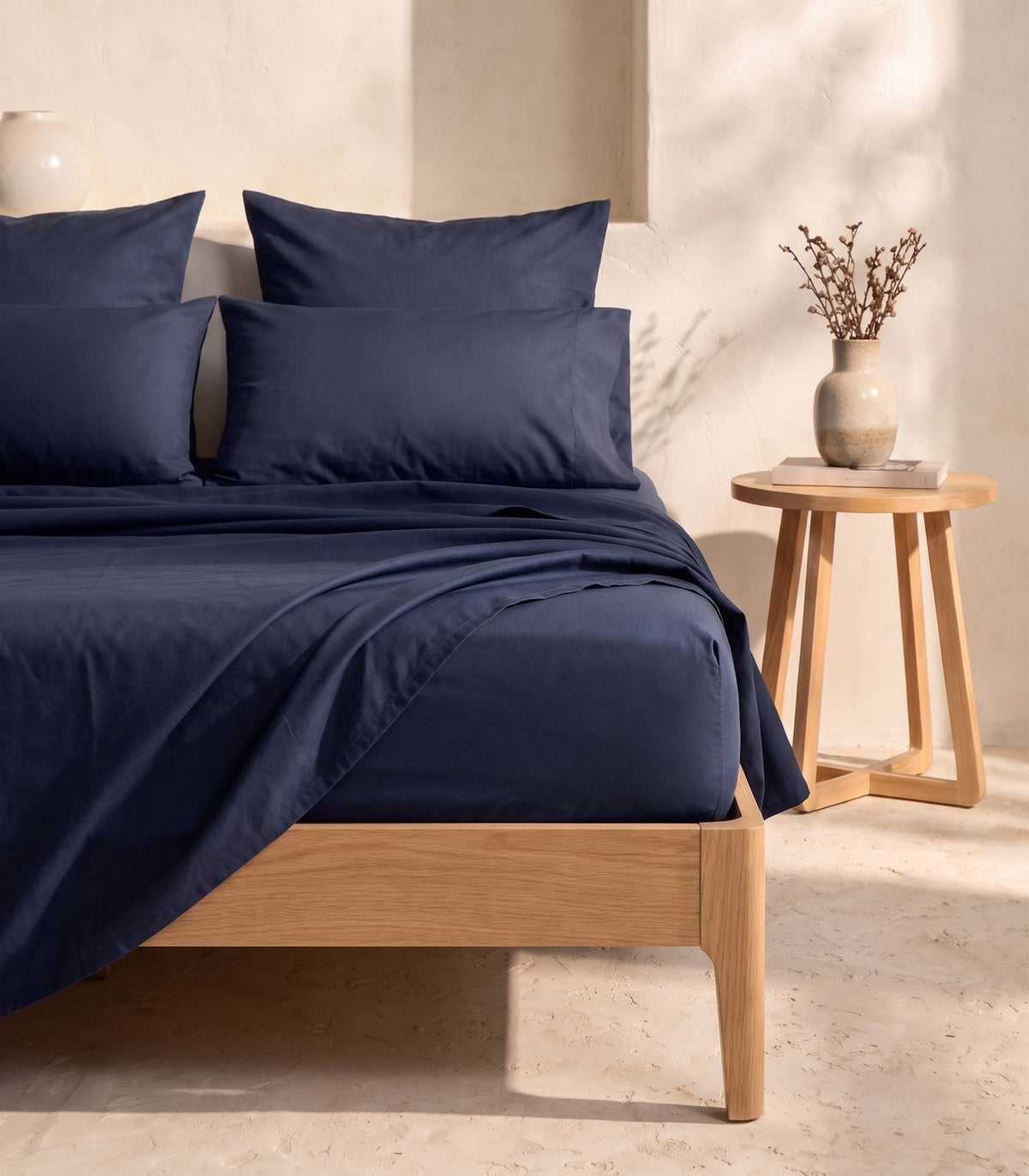 Bed Sheet Set, Percale, Organic Cotton Shell for Master Bedrooms, Guest Beds and Daily Use, 6 Sizes and 6 Colors image 26