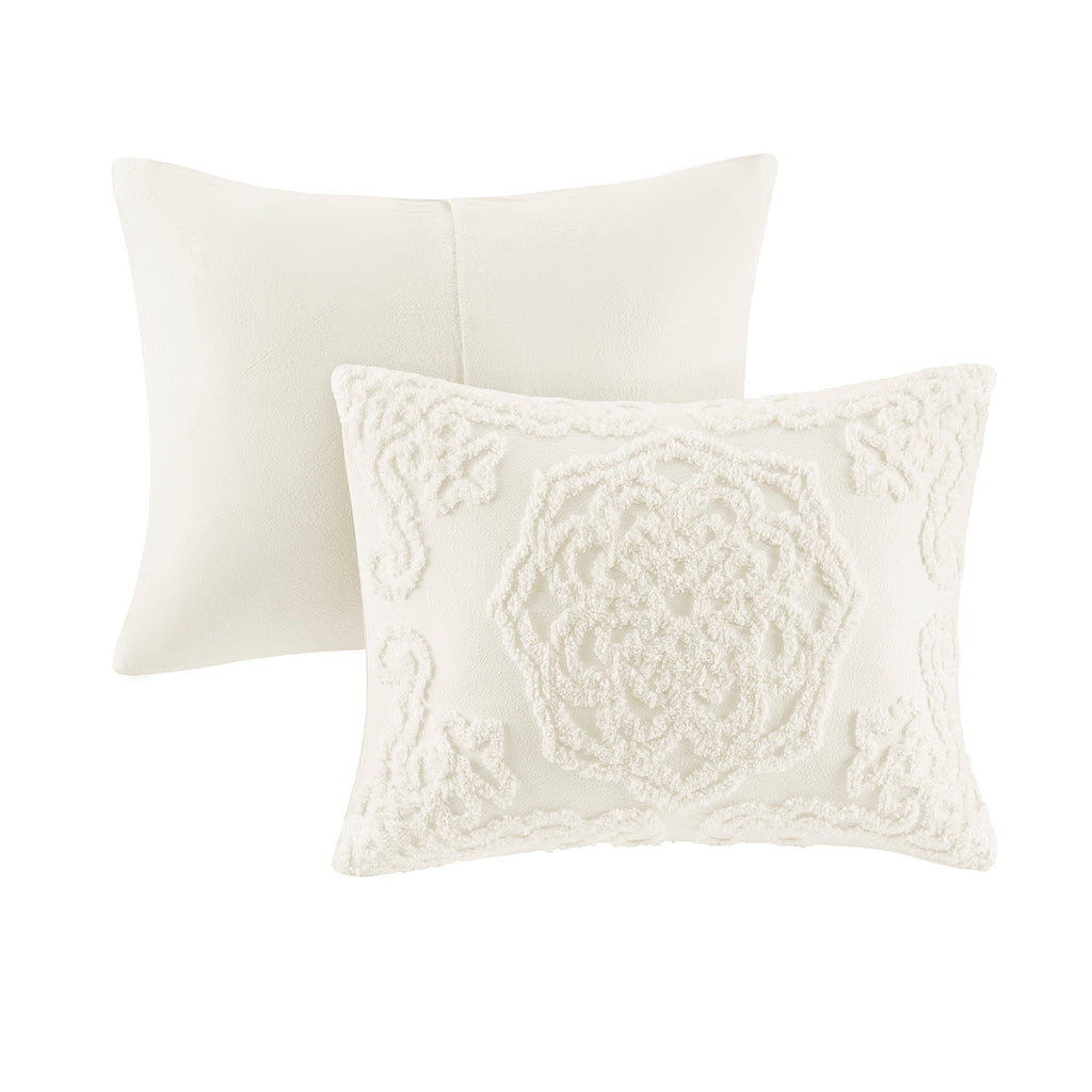 Bed Quilt, Laetitia Tufted Cotton Chenille Medallion, Machine-Washable Care for Bedroom Layering and Everyday Bedding, 3 Size Options image 26