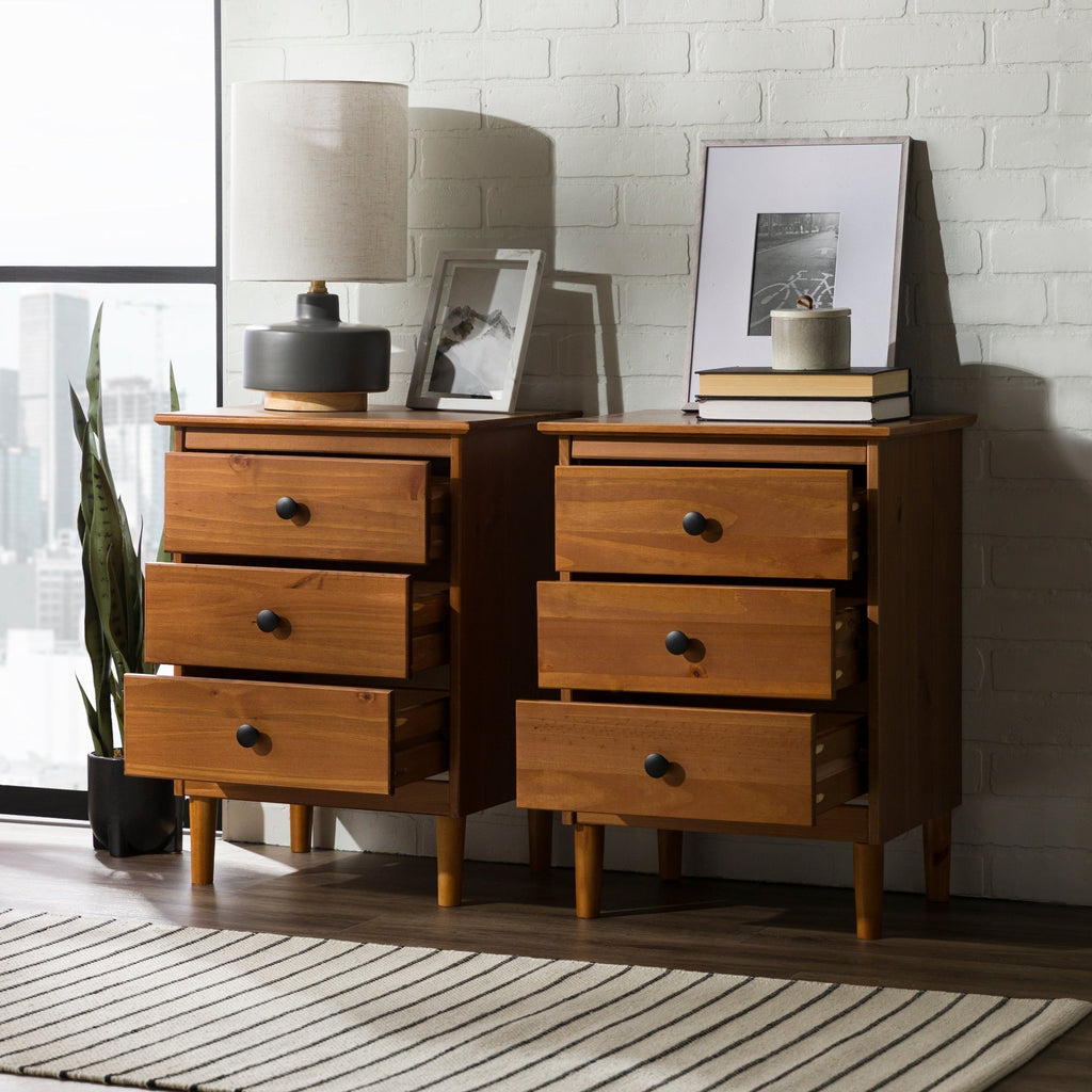 Nightstand, Spencer Solid Transitional Wood for Bedrooms, Bedside Essentials and Everyday Storage, 2 Size Options image 26
