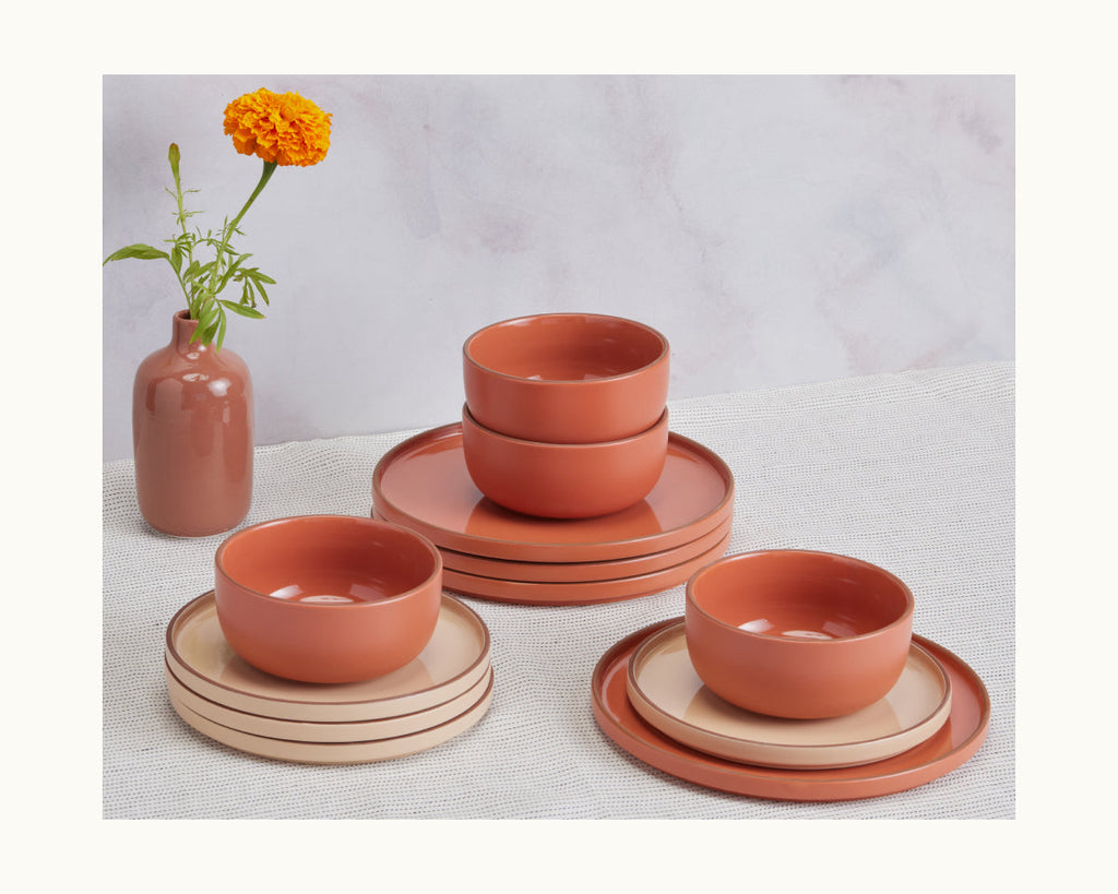 Dinnerware, Salad Plates, Ceramic Construction for Family Dining, Serving and Entertaining, 5 Color Options image 26