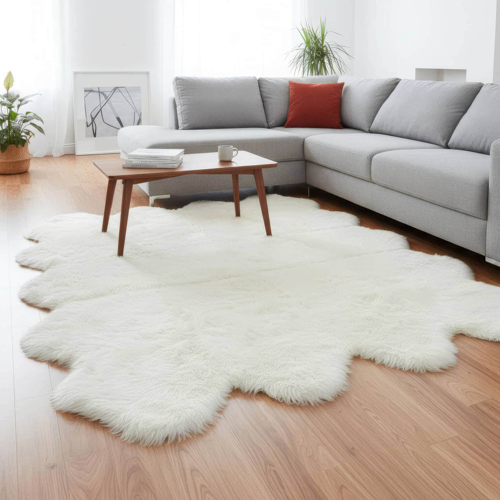 Area Rug, Genuine Sheepskin Fluffy Soft Pile Shaggy 100% for Hallways, Dining Spaces and Home Decor, 5 Size Options image 26