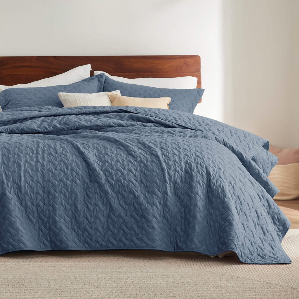 Cozy Throw Blanket, Basket weave Quilt Set, Lightweight Design for Living Rooms, Bedrooms and Everyday Lounging, 6 Sizes and 17 Colors image 26