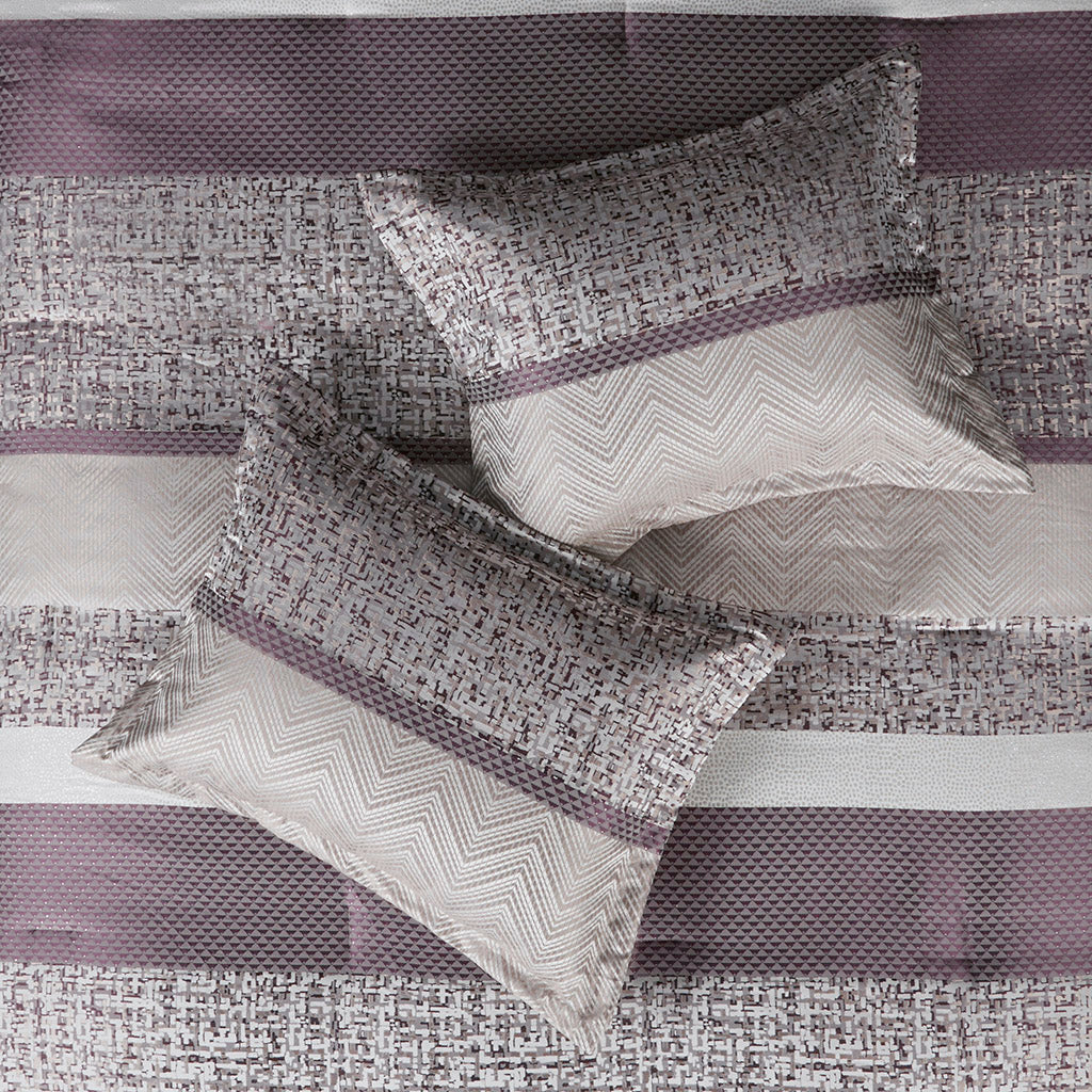 Bed Comforter, Rhapsody 7 Piece Jacquard Set, Machine-Washable Care for Year-Round Bedroom Comfort and Restful Sleep, 3 Sizes and 3 Colors image 26