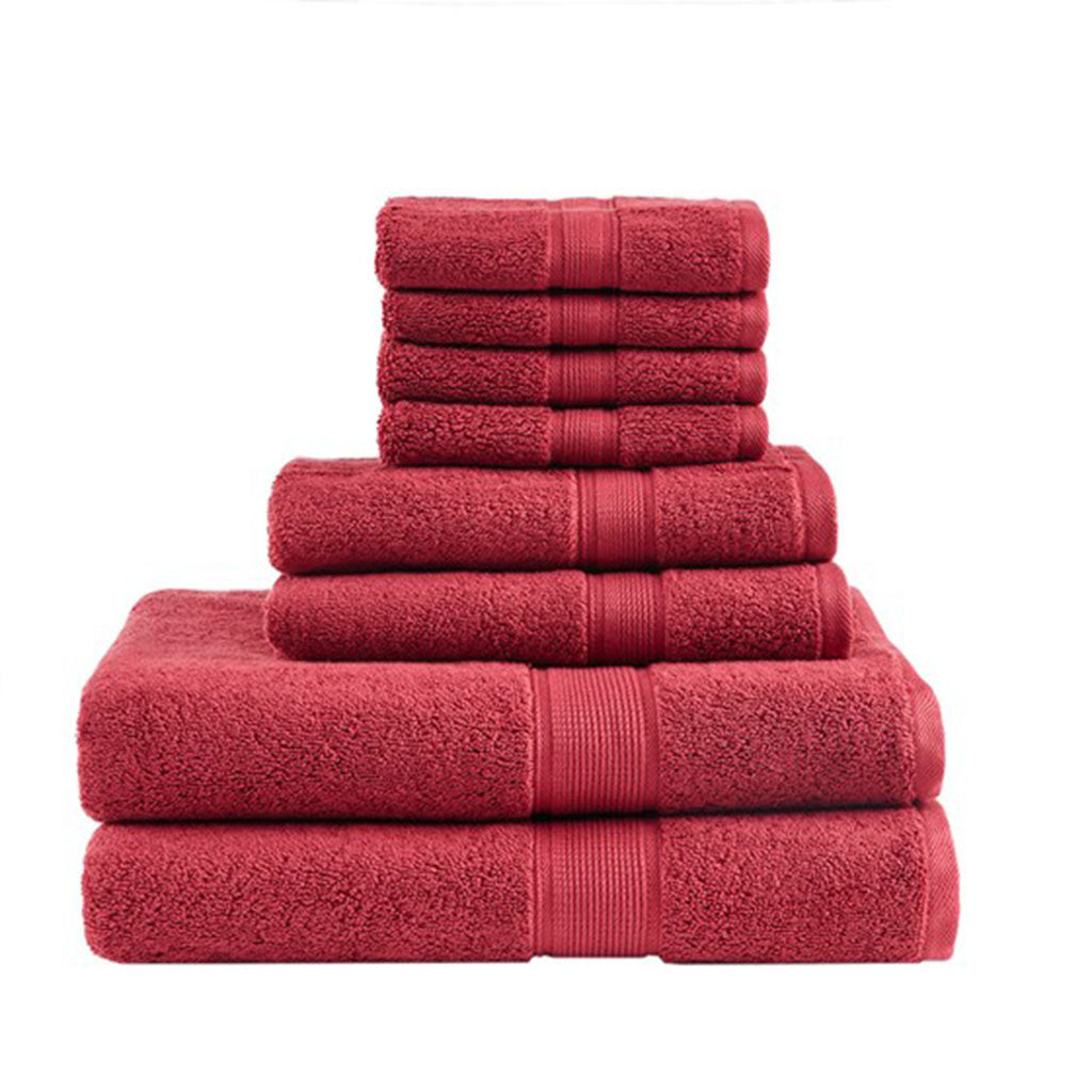 Bath Linen, 800GSM Premium Long Staple Cotton 8 Piece, Machine-Washable Care for Home Bathrooms and Everyday Care, 26 Color Options image 26