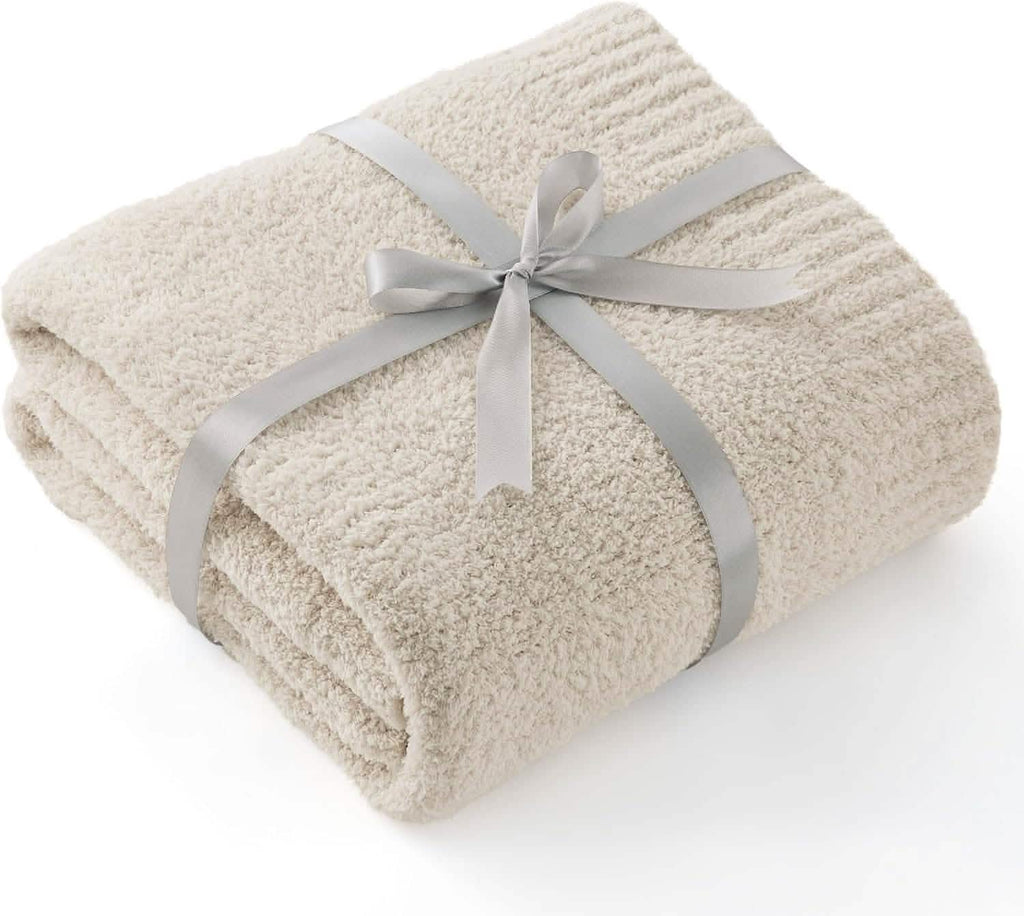 Cozy Throw Blanket, Feather Yarn, Lightweight Design, Machine-Washable Care for Sofas, Beds and Relaxing at Home, 2 Sizes and 12 Colors image 26